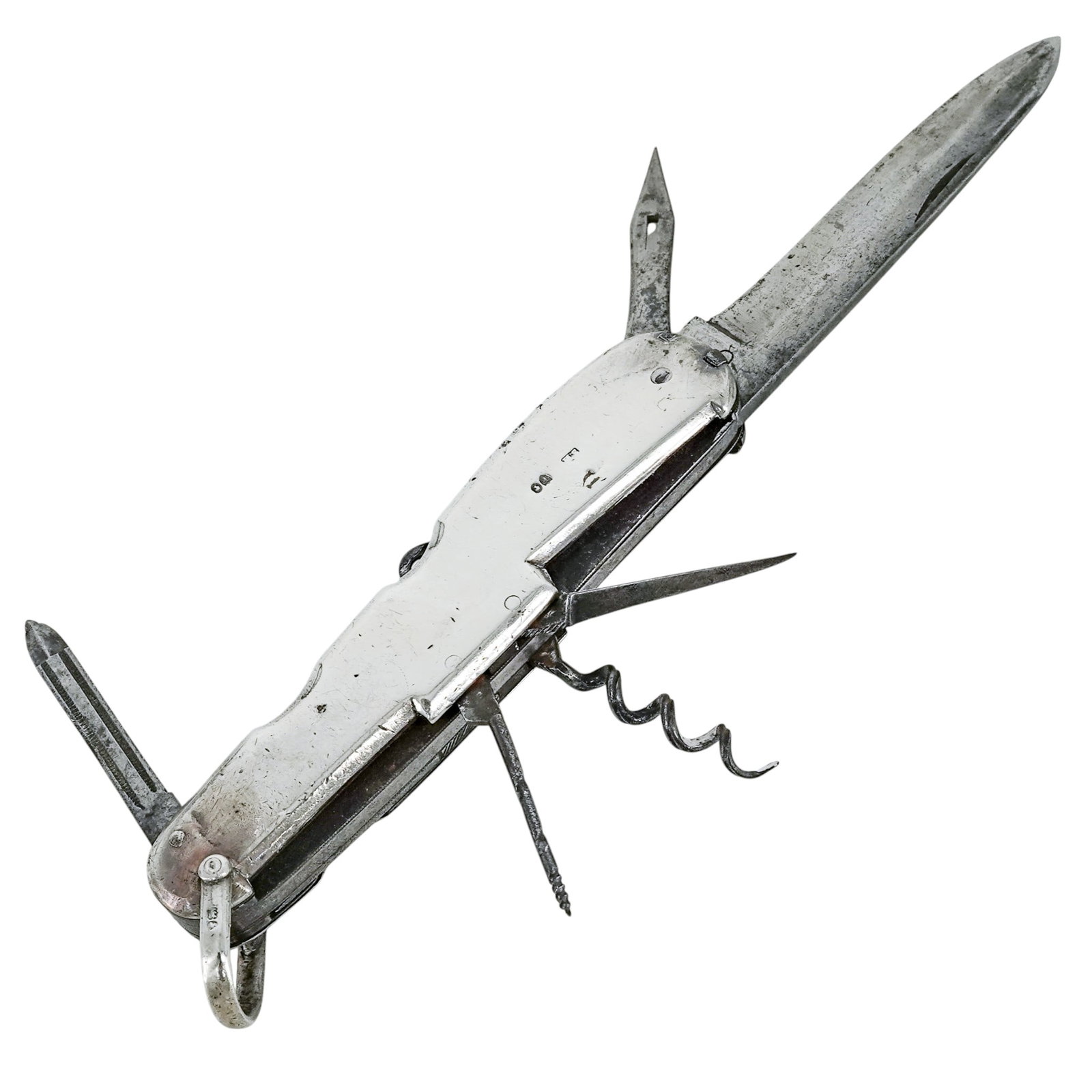 Antique British Sterling Silver Luxury Multi-Tool Folding Pocketknife (1 of 5)