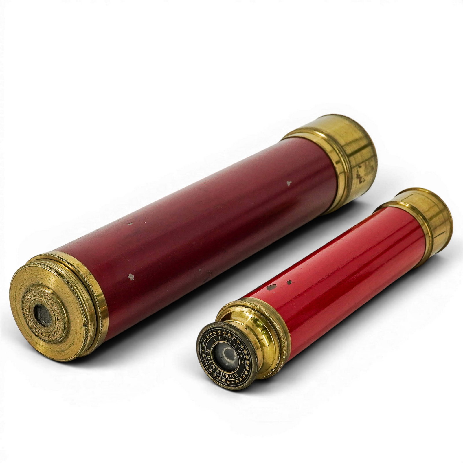 (2pc) 19th Cent. British Regency W. Harris & Ruthven Telescopic Kaleidoscopes (1 of 9)