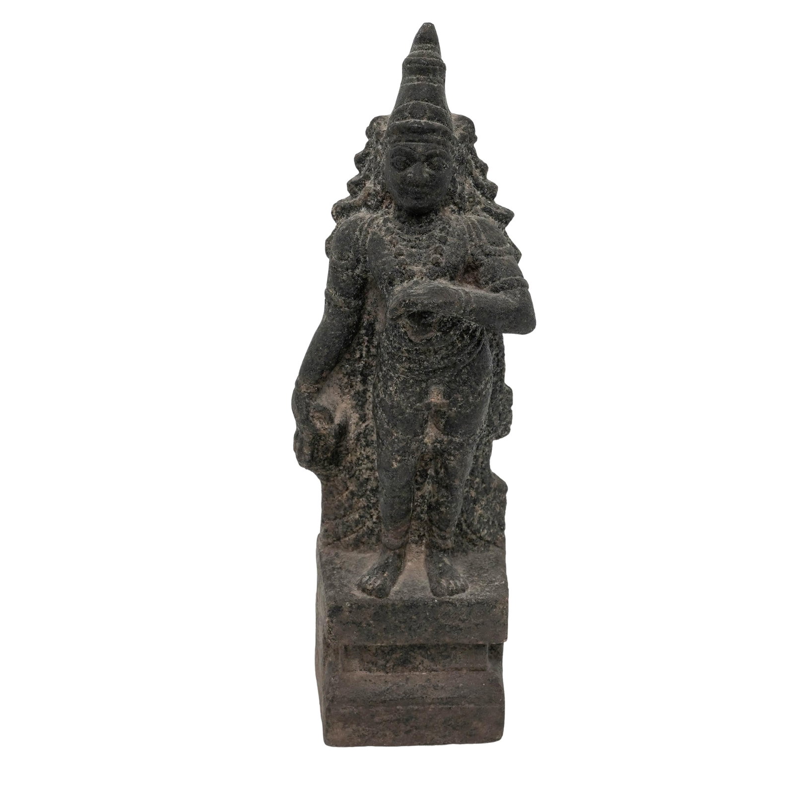 Ancient Carved & Incised Stone Indian Deity Statue (1 of 6)
