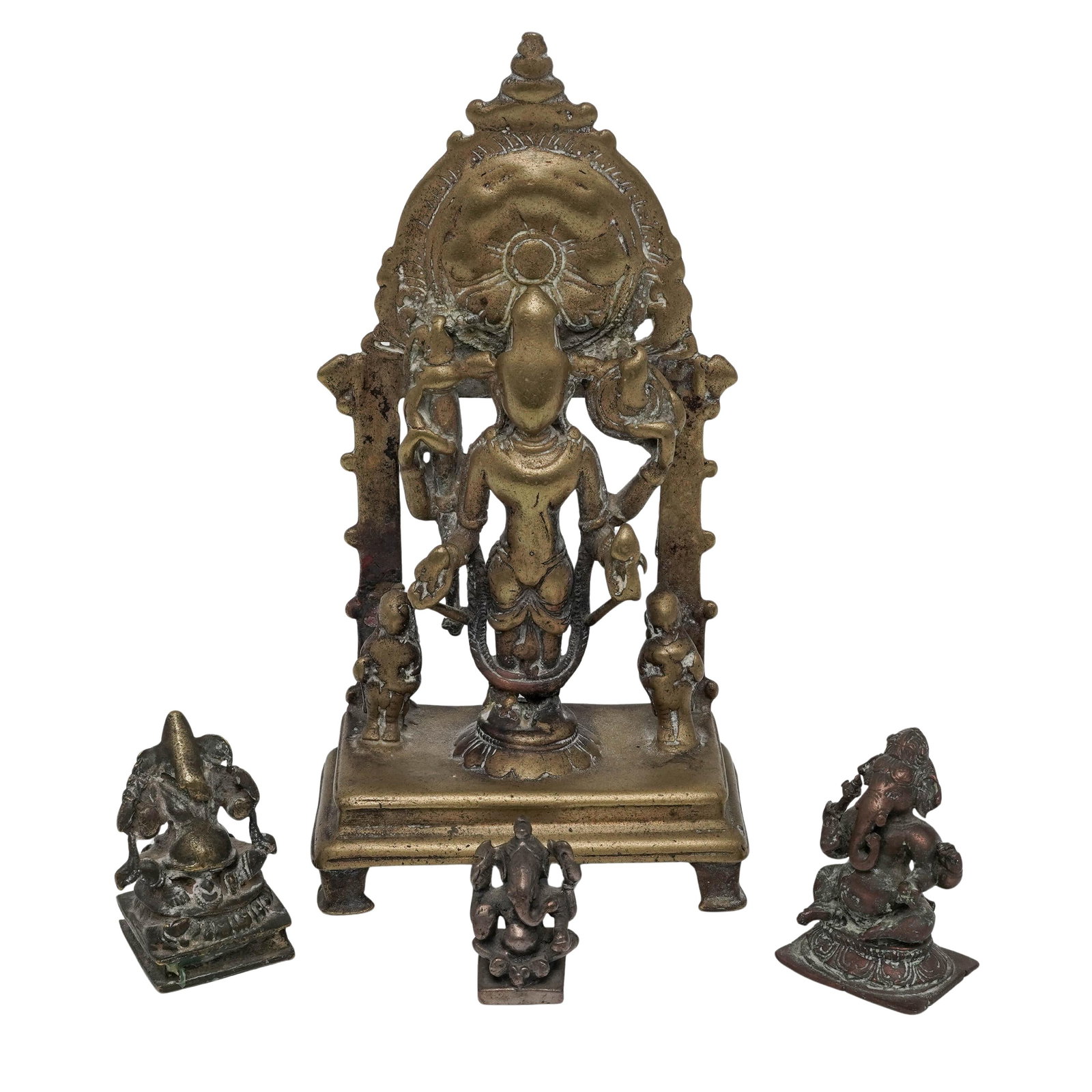 (4pc) Ancient Indian Bronze Deity Group (1 of 4)
