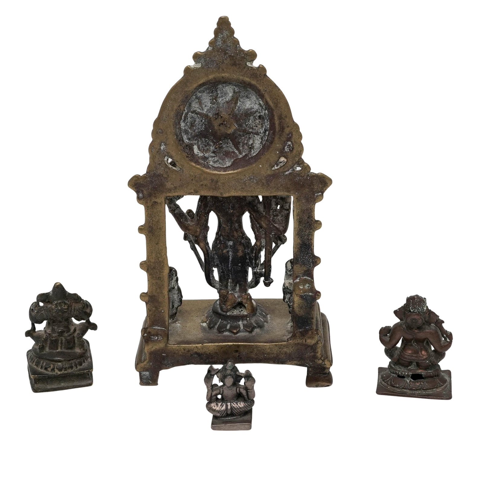 (4pc) Ancient Indian Bronze Deity Group - 2