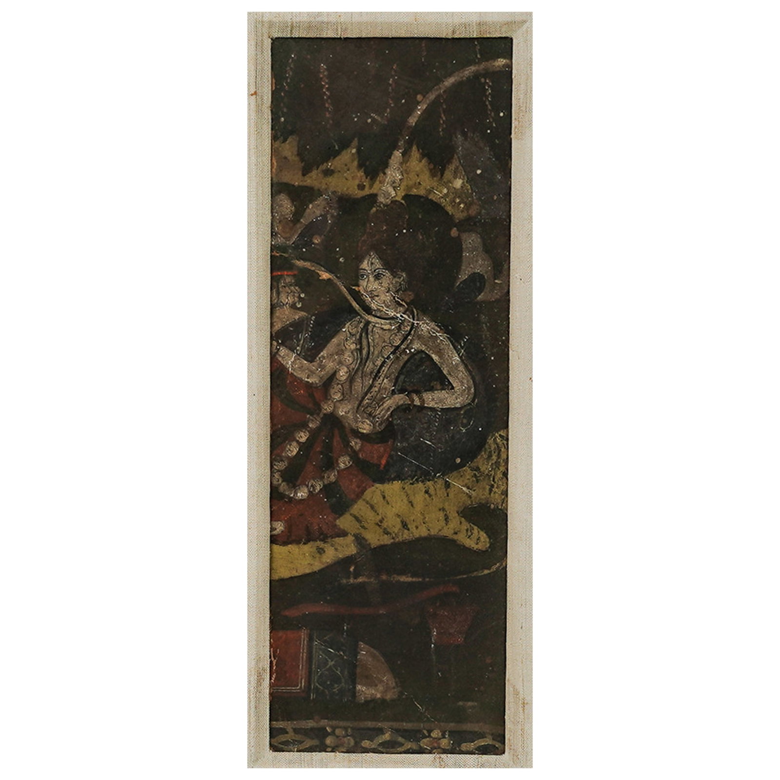 19th Cent. Indian "Shiva Seated on a Tiger Skin" Gouache Painting (1 of 4)