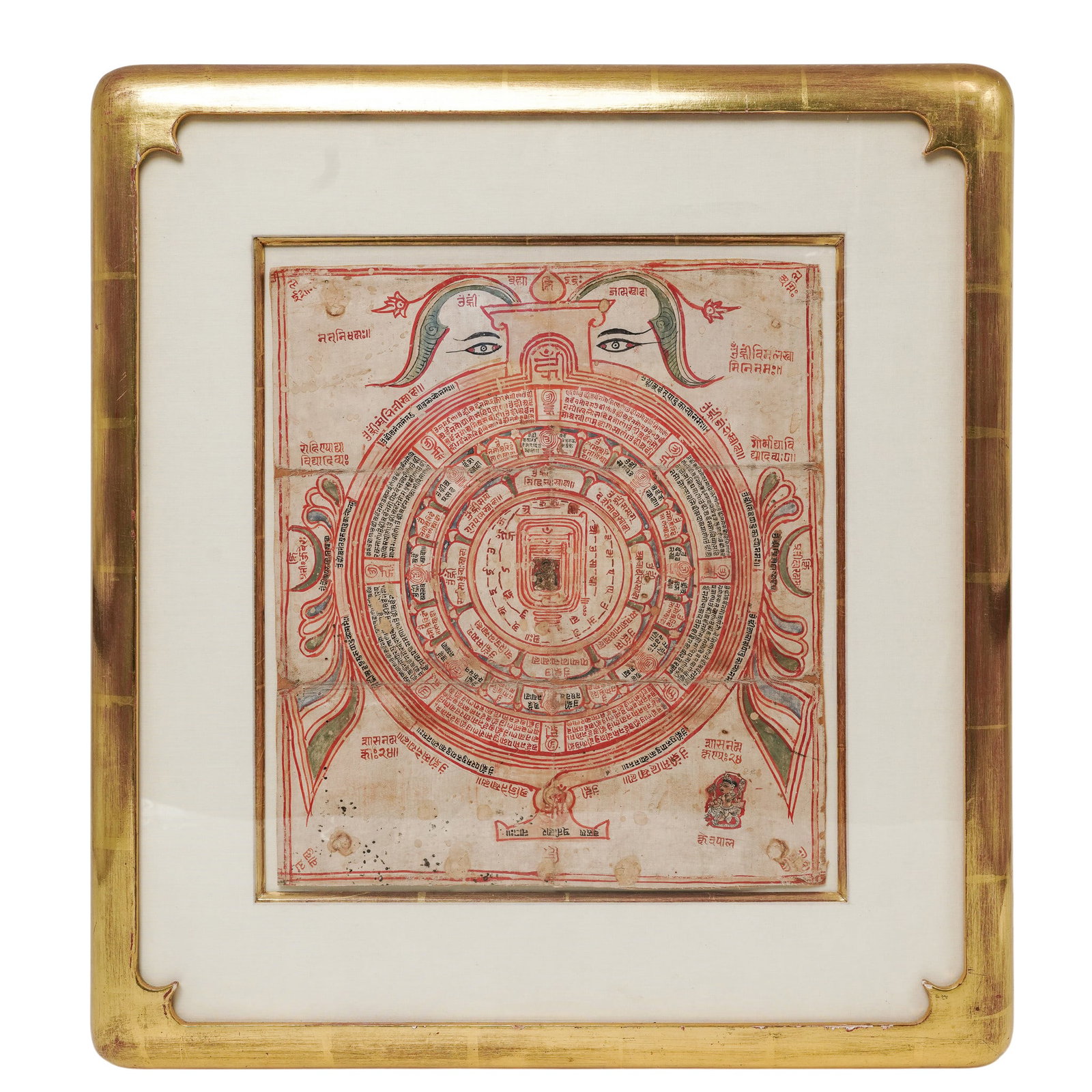 19th Cent. Indian Jain Yantra Cosmological Painting (1 of 6)