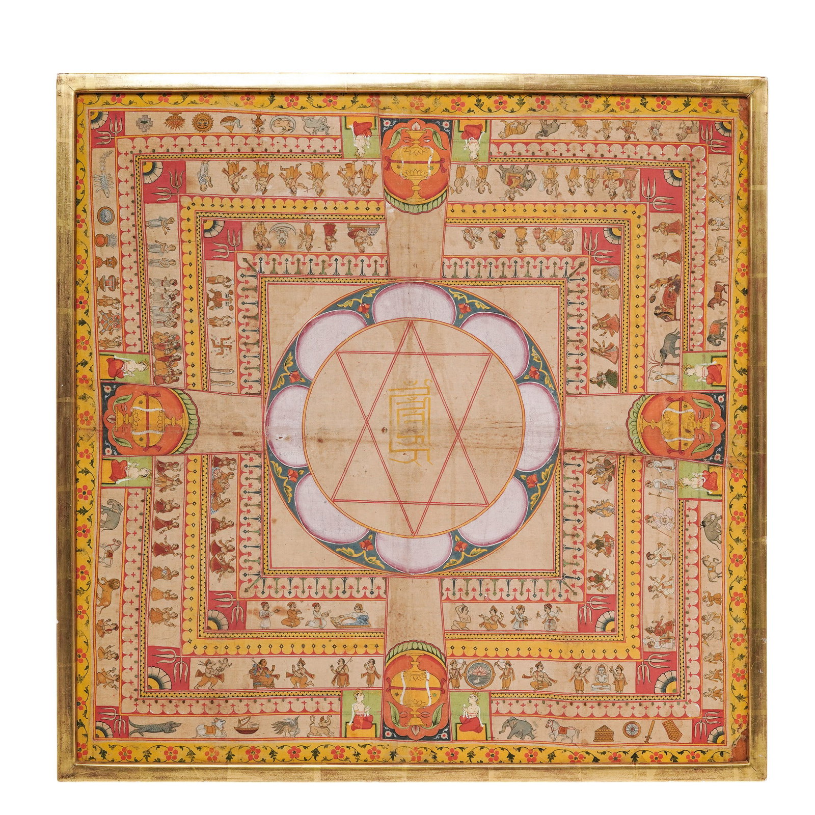 Antique Indian Jain Cosmic Diagram (1 of 5)