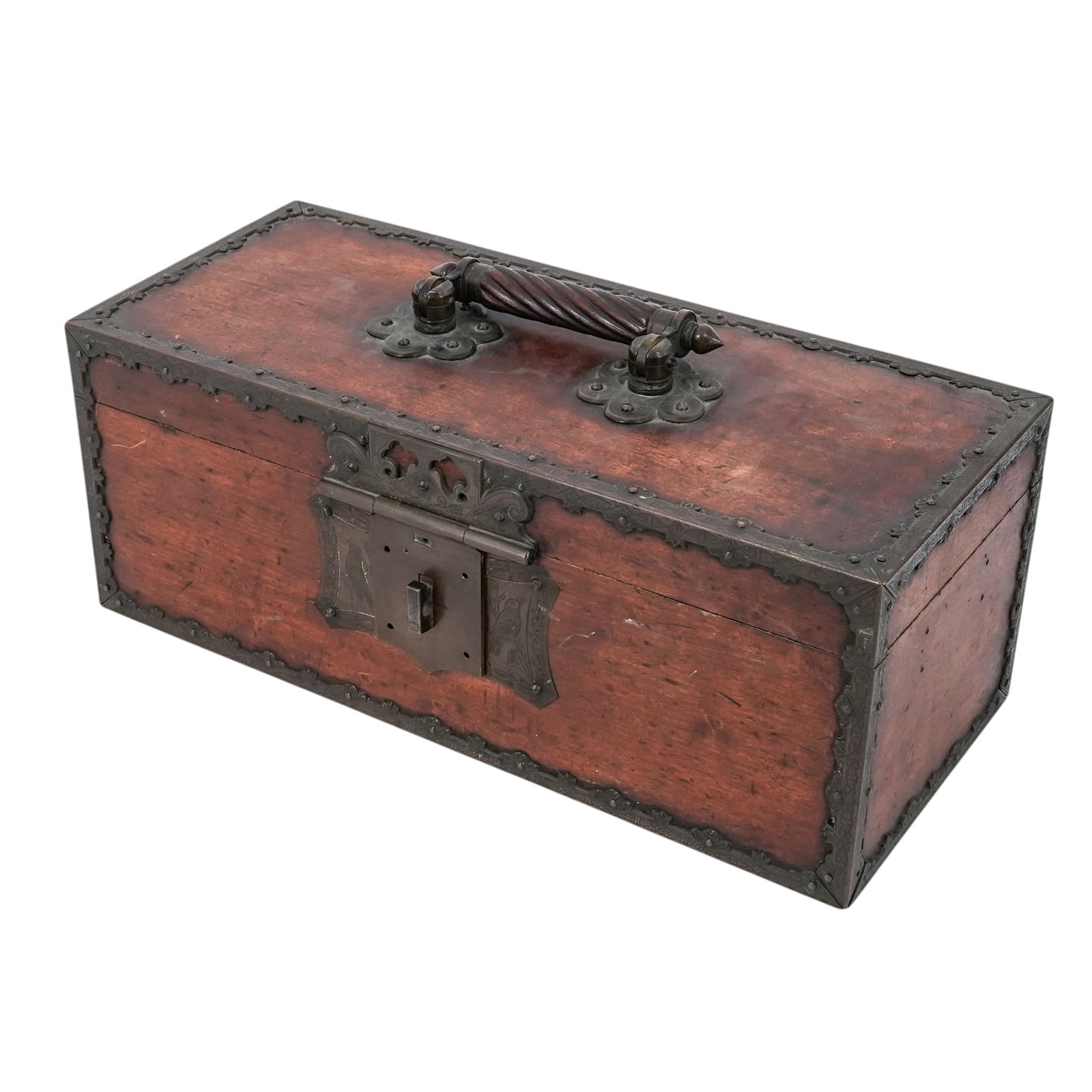 Antique Anglo-Indian Wooden Strong Box (1 of 10)