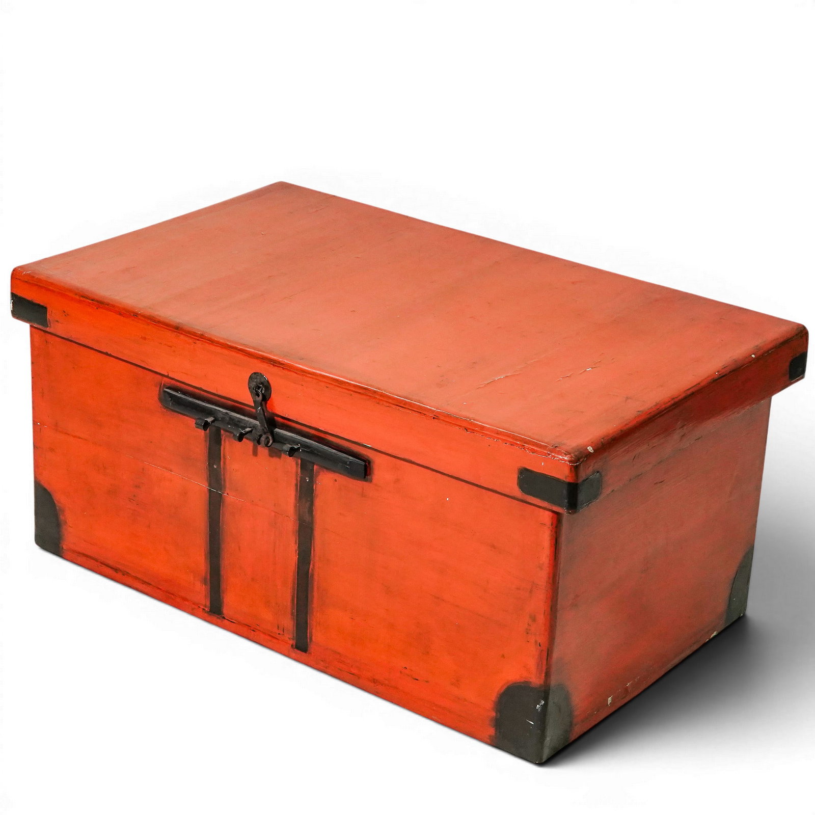 19th Cent Japanese Red Lacquered Wooden Choba Dansu (1 of 5)