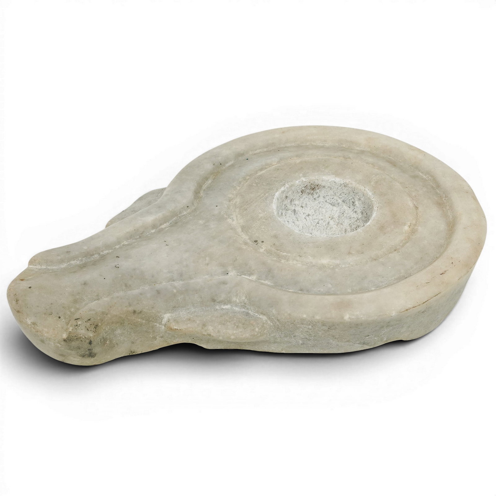 White Marble Ceremonial Jaladhari (Yoni Base) (1 of 4)