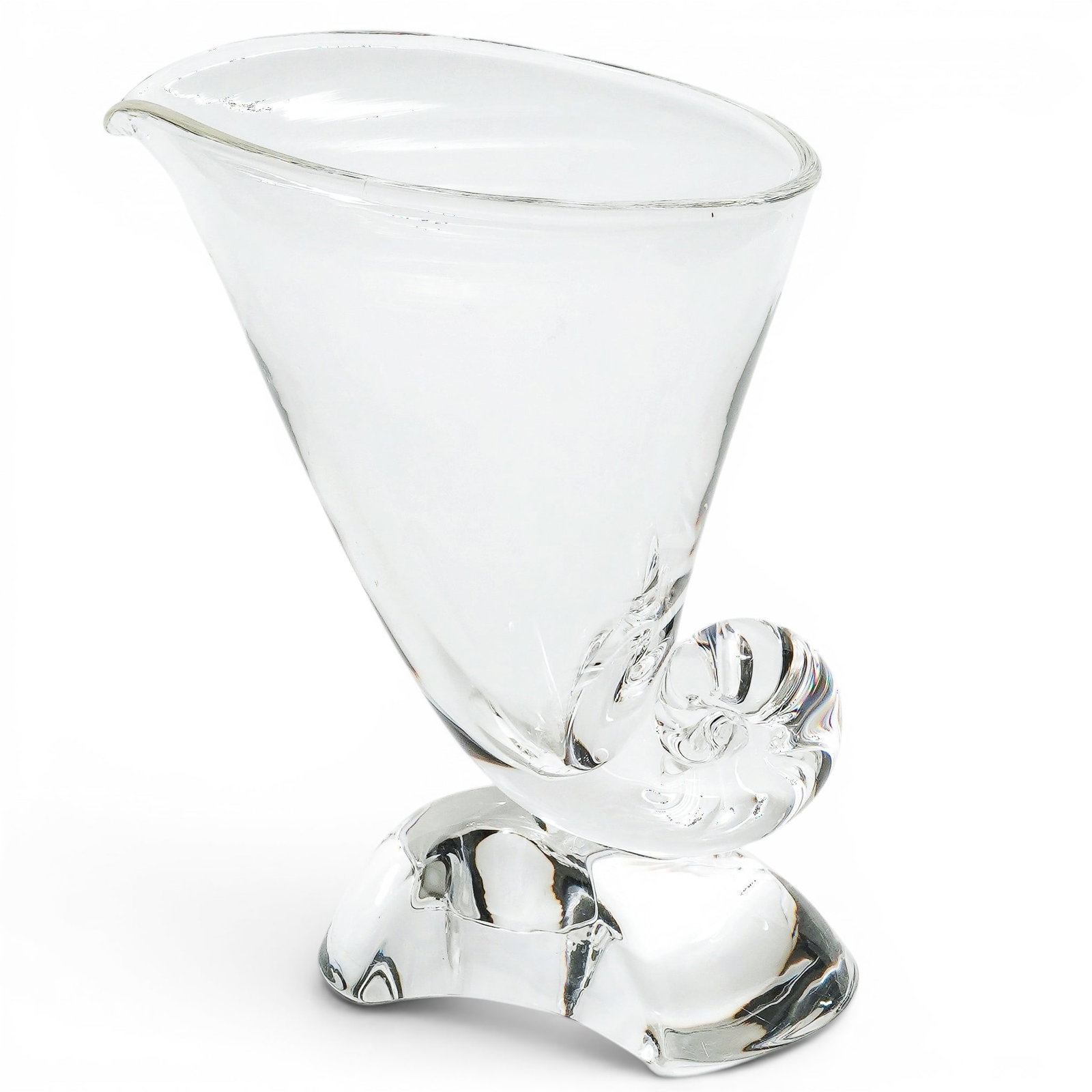 Steuben Crystal Cornucopia Vase - 3