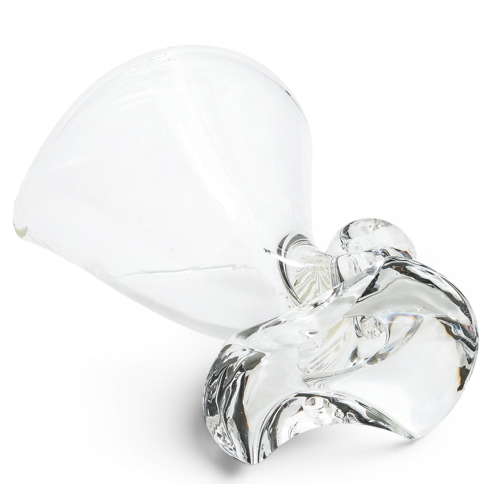 Steuben Crystal Cornucopia Vase - 4