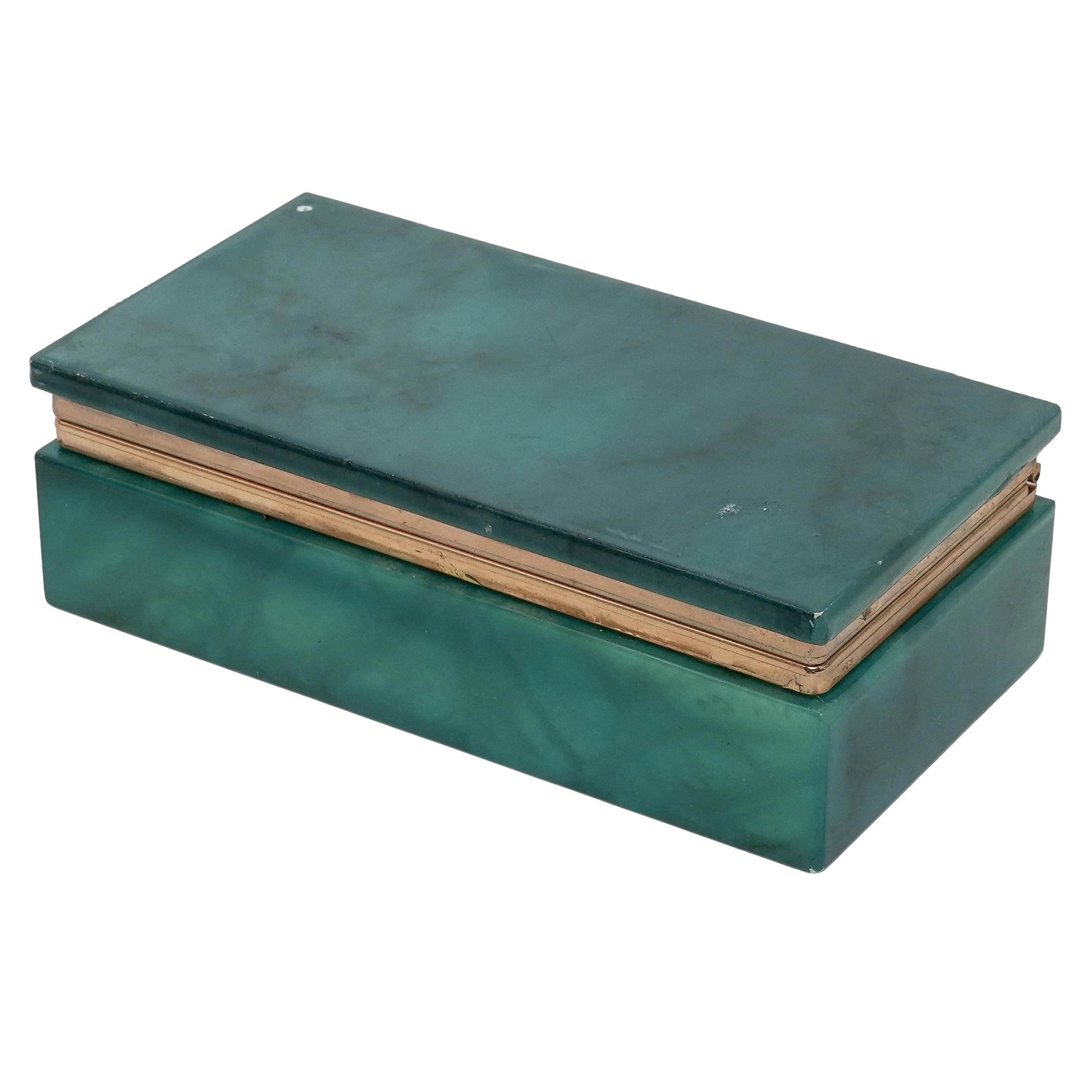 Neiman Marcus Emerald Alabaster Hand Carved Jewelry Box: Neiman Marcus Emerald Alabaster Hand Carved Jewelry Box Mid 20th Century, Italy This item is a vintage, hand-carved emerald green alabaster trinket box meticulously crafted in Italy. It features