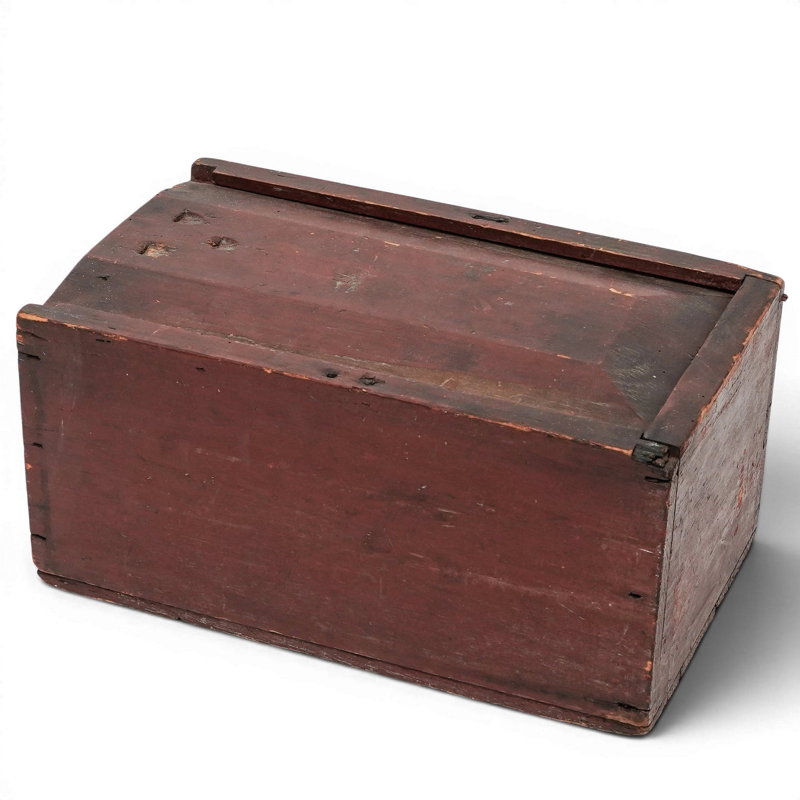 Antique Pennsylvanian Bread Box: Antique Pennsylvanian Bread Box Late 19th - Early 20th Century, USA Antique painted wooden box of rectangular form with fitted sliding components and nailed construction. Provenance: Private New