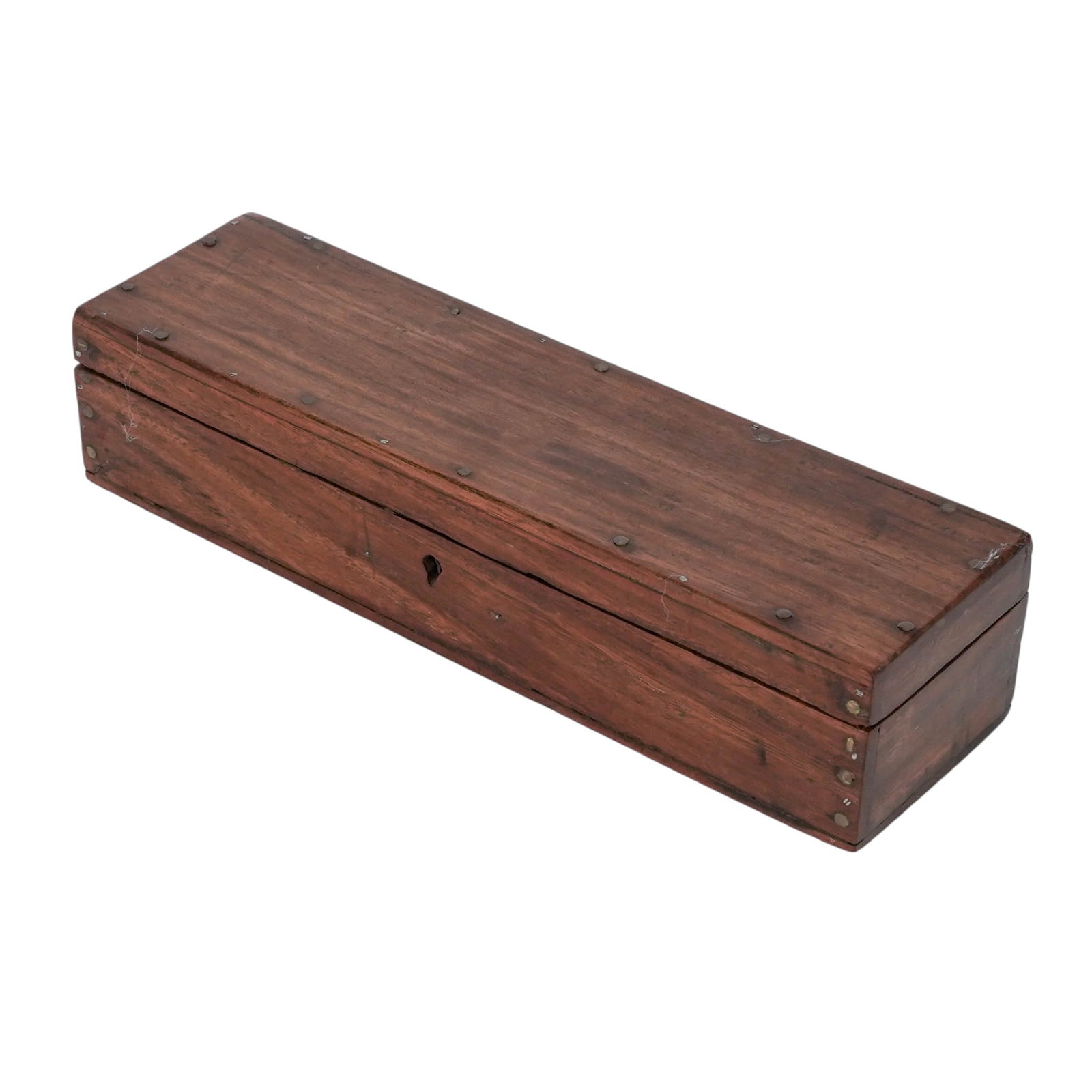 Antique Wood & Brass Stationary Box (1 of 9)
