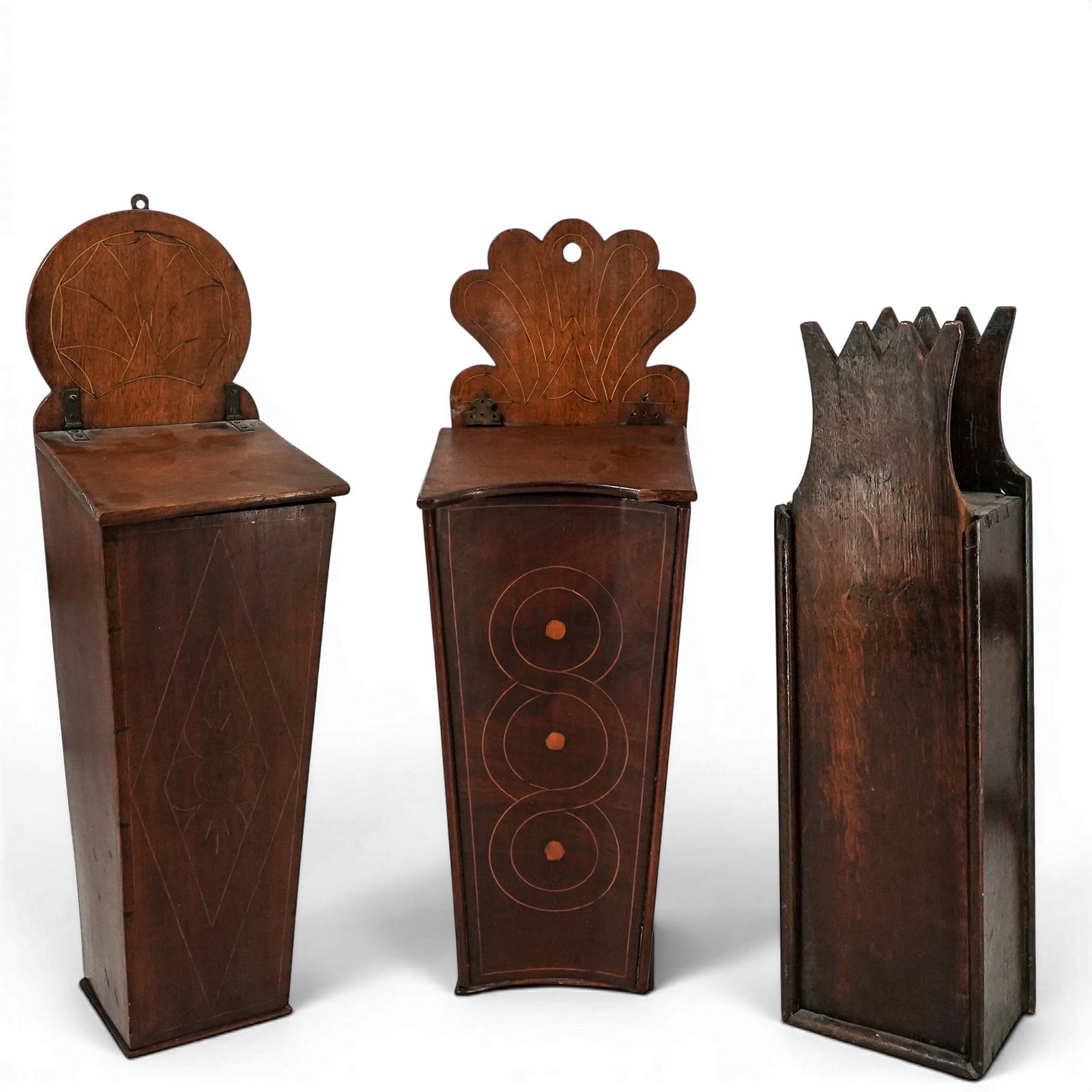 (3 pcs) Antique English Candle Boxes (1 of 3)