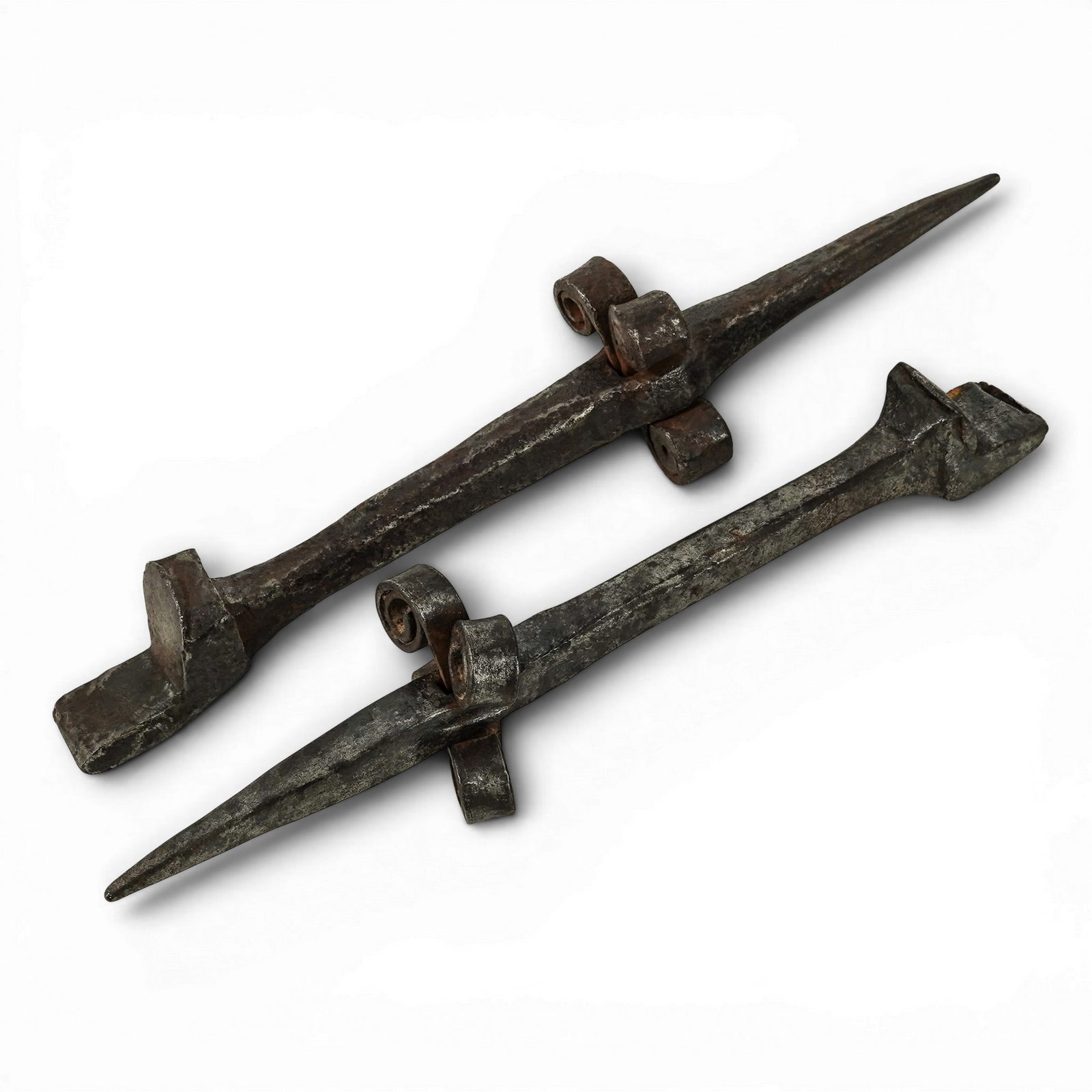 Pair Of 19th Cent. Iron Anvil Tools (1 of 5)