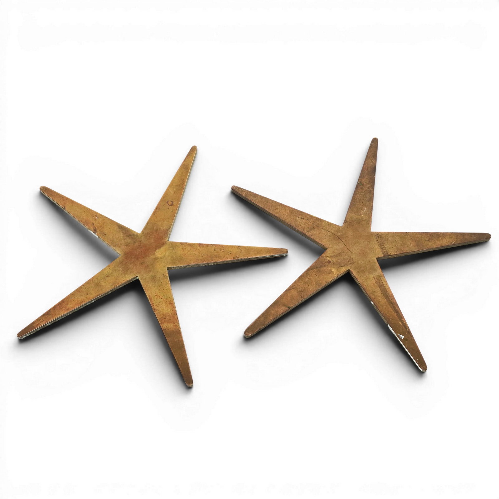 Mid 20th Century Decorative Brass Stars (1 of 2)
