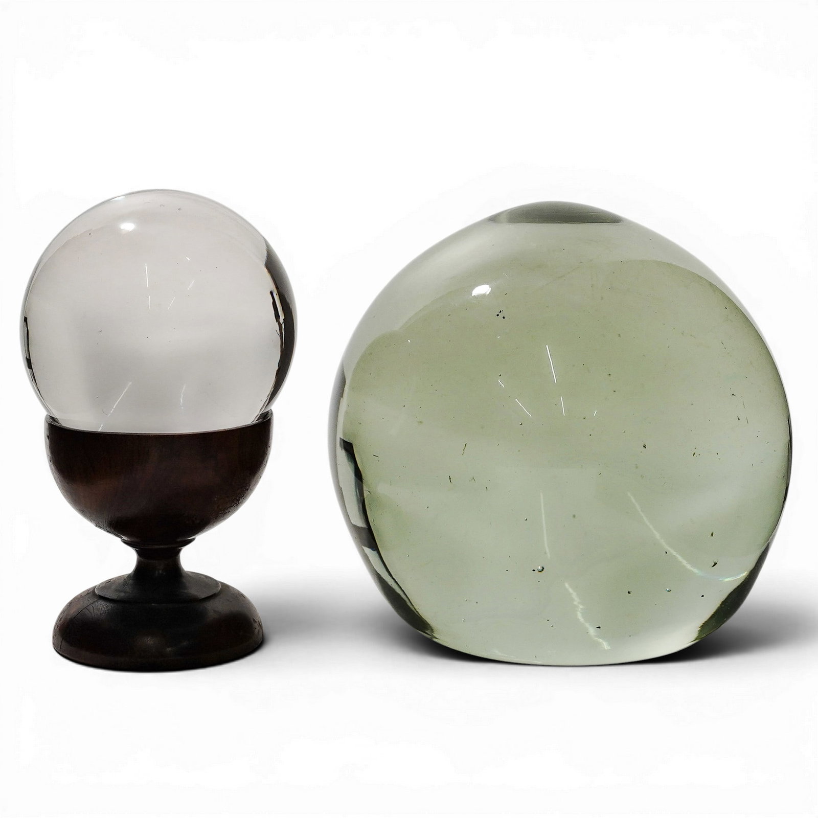 (2 pc) Vintage Crystal Spheres (1 of 4)