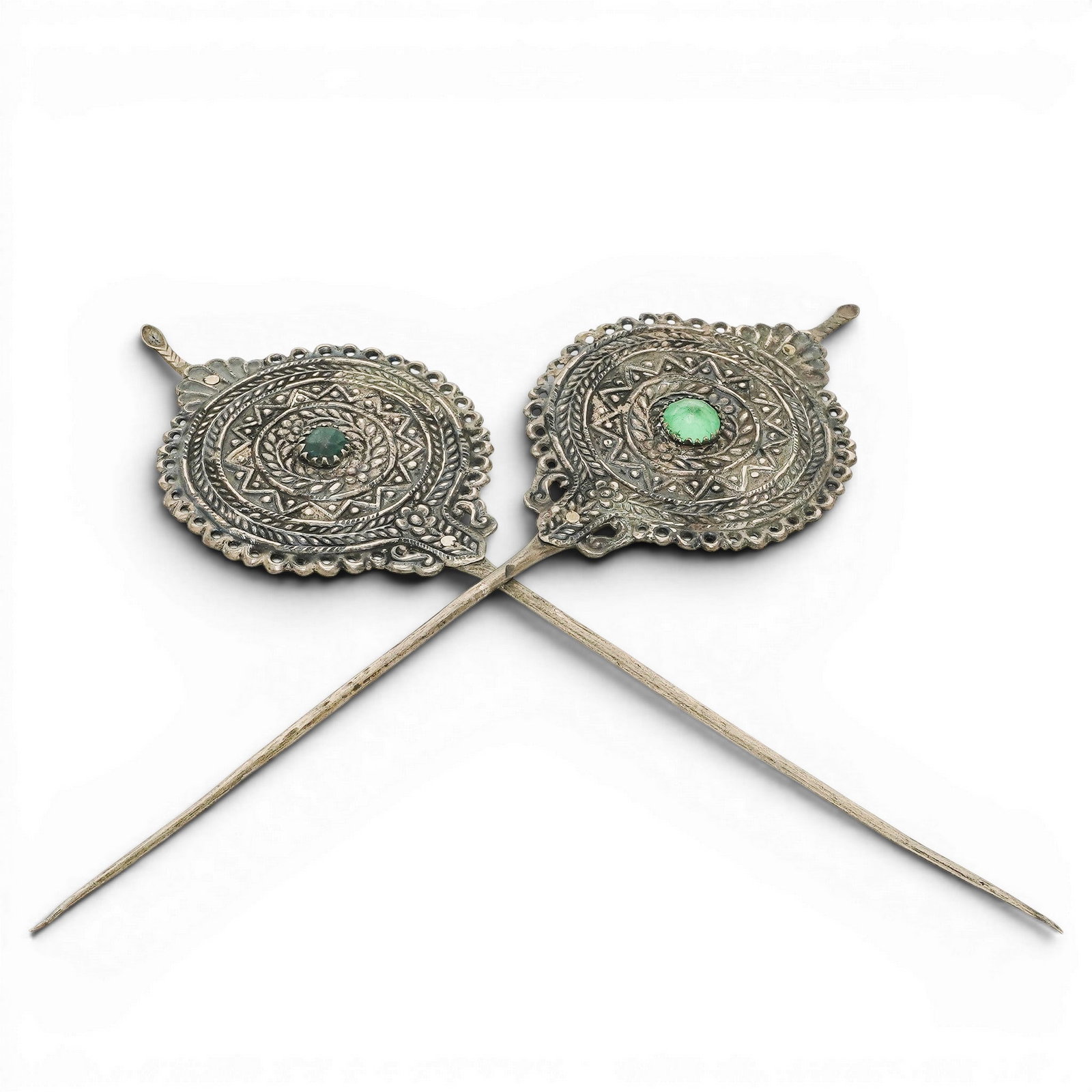 (2 pc) Antique North African Silver Hairpins (1 of 3)