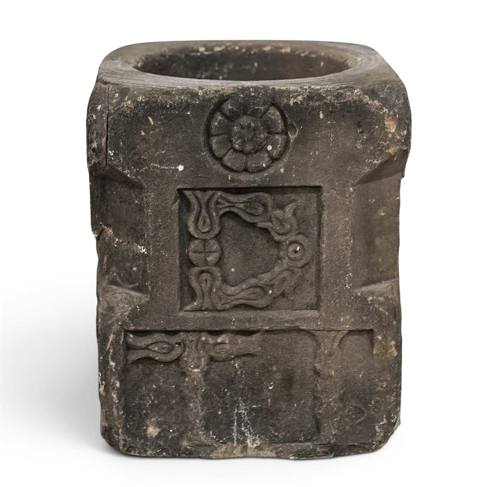 17th Cent. Charles II Carved Stone Mortar (1 of 6)