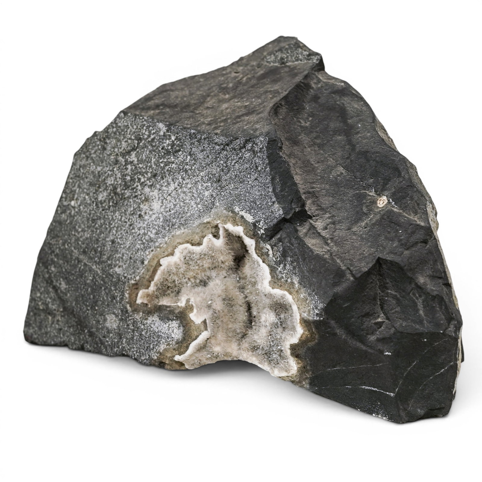 Black Amethyst Geode Specimen - 2