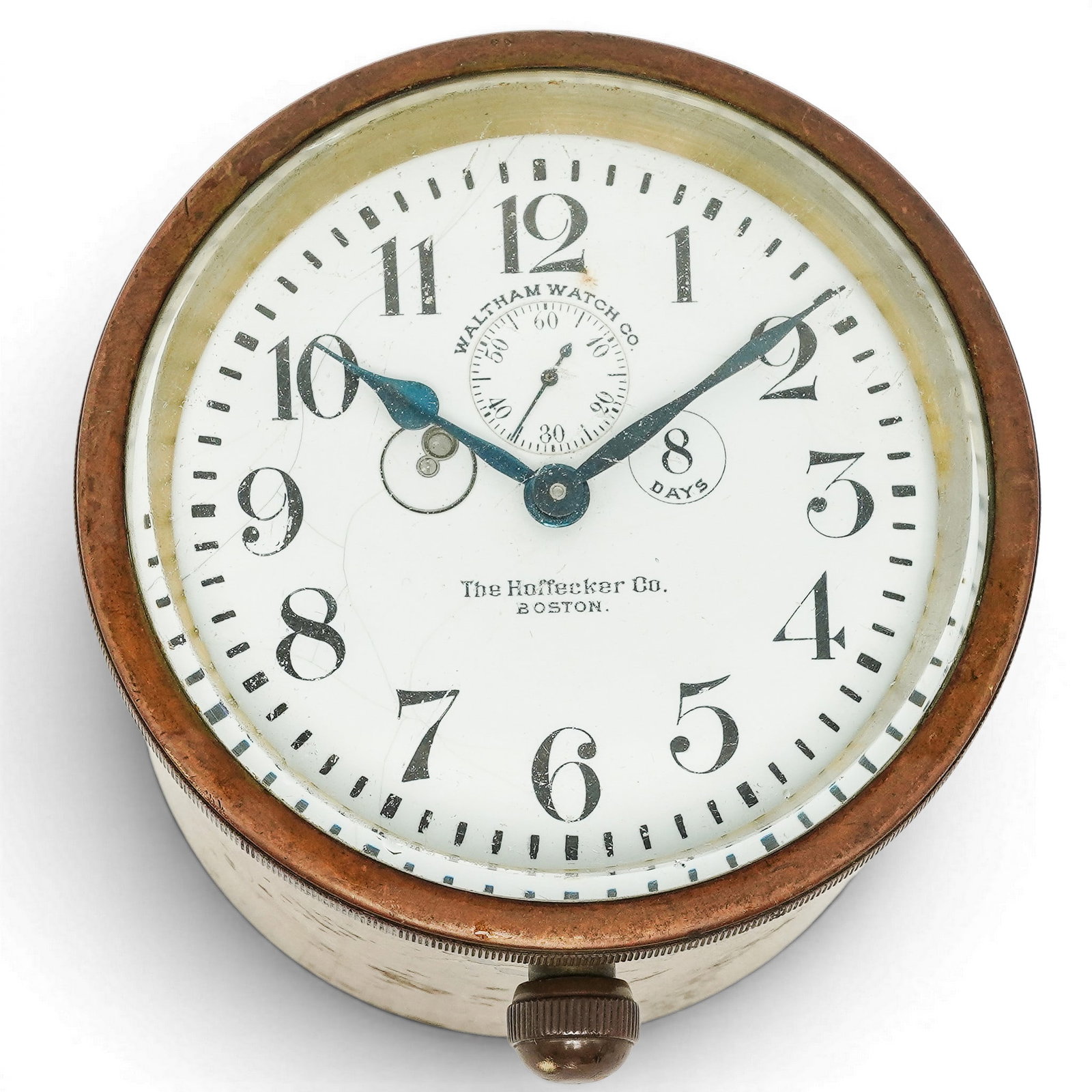 Waltham Hoffecker 8 Day Heavy Brass Clock (1 of 7)
