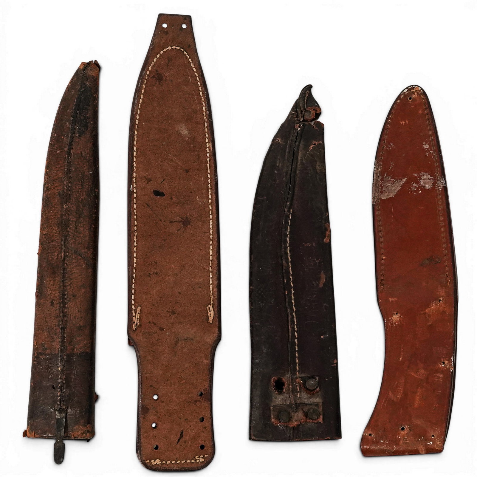 (9pc) Vintage Leather Sheaths Group - 3