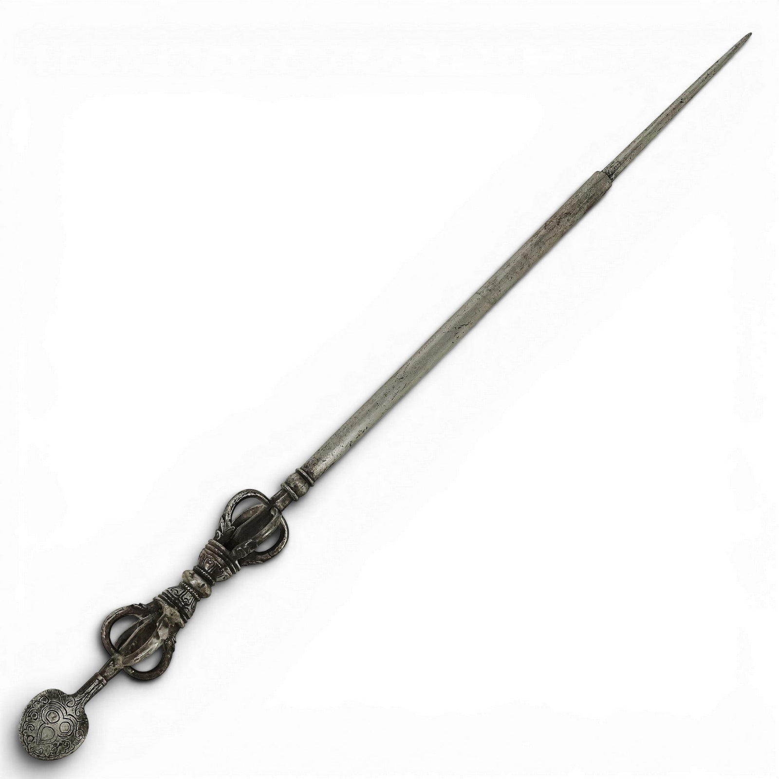 Antique Judaica Torah Pointer Yad: Antique Judaica Torah Pointer Yad Late 19th to early 20th Cent. Eastern Europe This Jewish Yad Torah pointer is crafted in silver-tone metal and features an ornate, decorative grip with double openwor