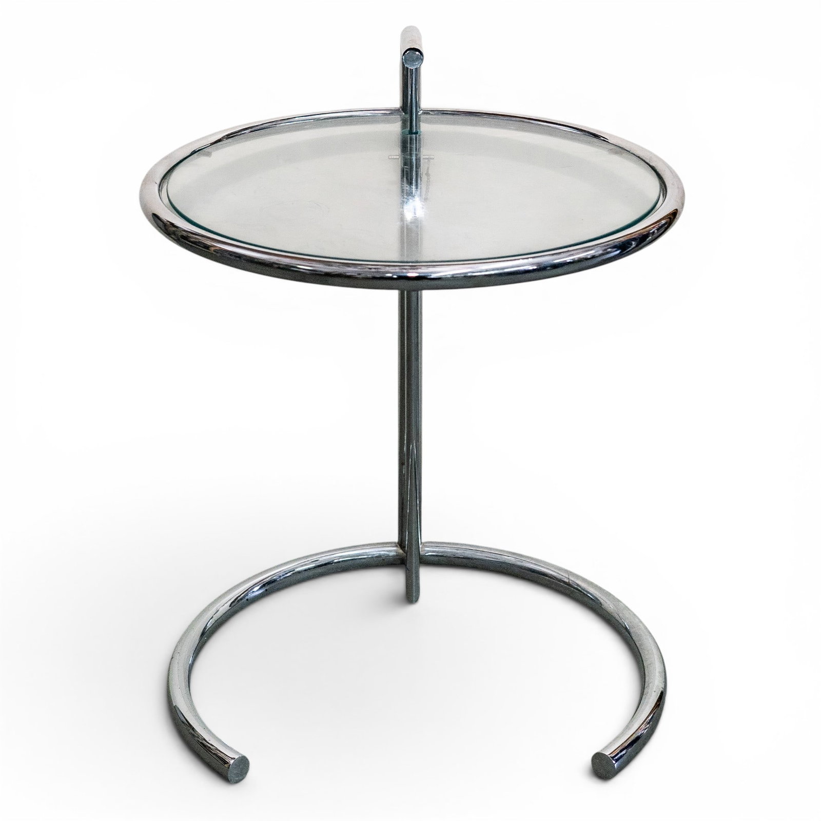 Eileen Gray Chrome and Glass "E 1027" Adjustable Table - 2