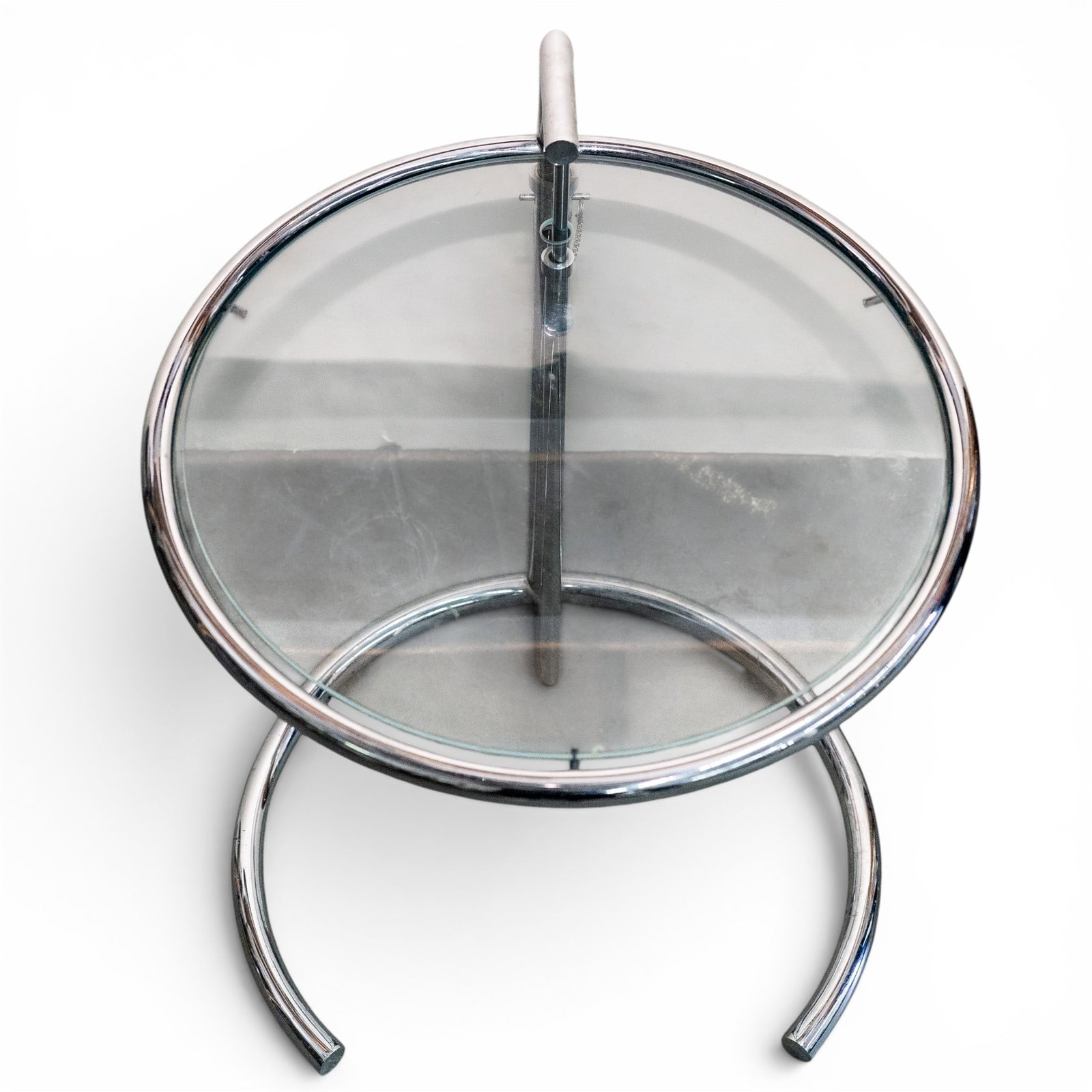 Eileen Gray Chrome and Glass "E 1027" Adjustable Table - 3