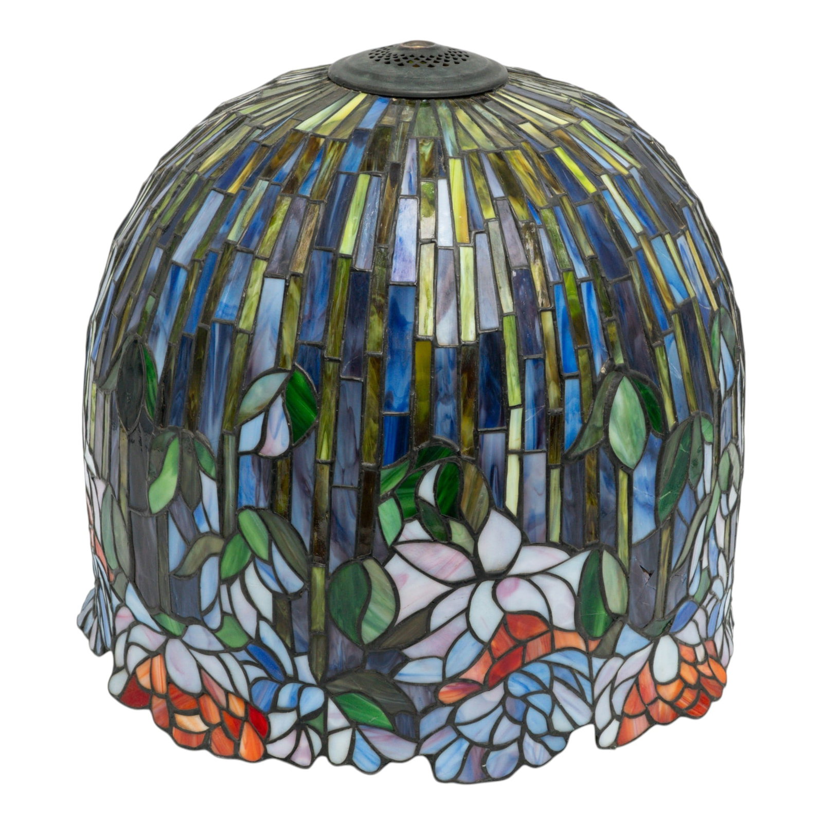 Large Vintage Stained Glass Lamp Shade (1 of 7)