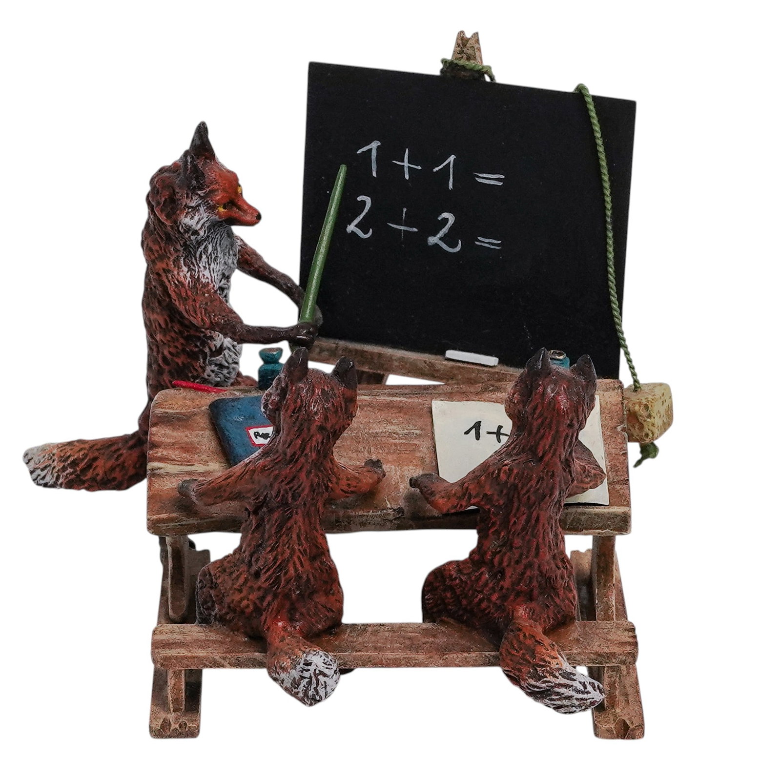 Viennese Cold Painted Bronze 'Foxes at School' Figurine (1 of 4)