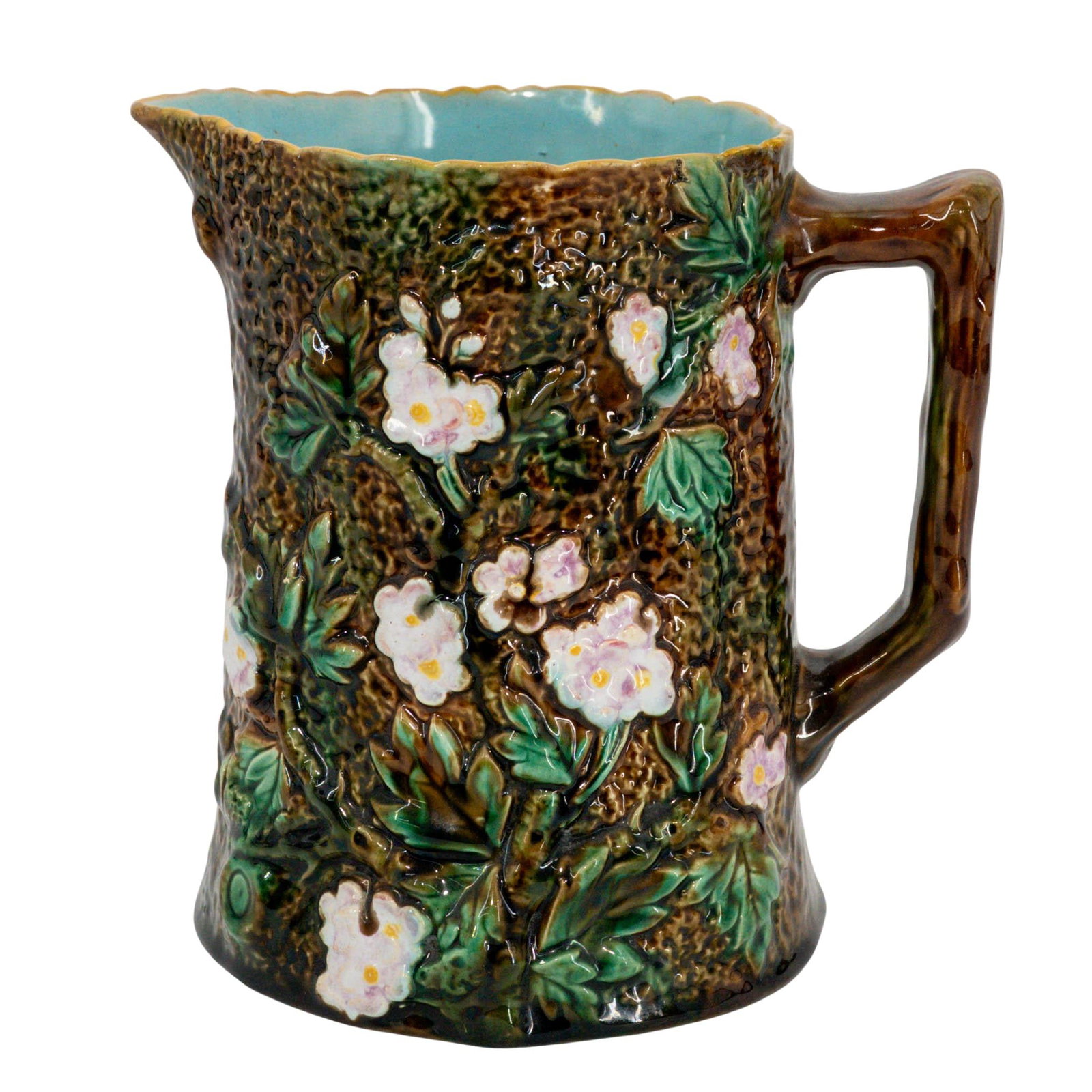Victorian George Jones Majolica Blossom Pitcher (1 of 5)