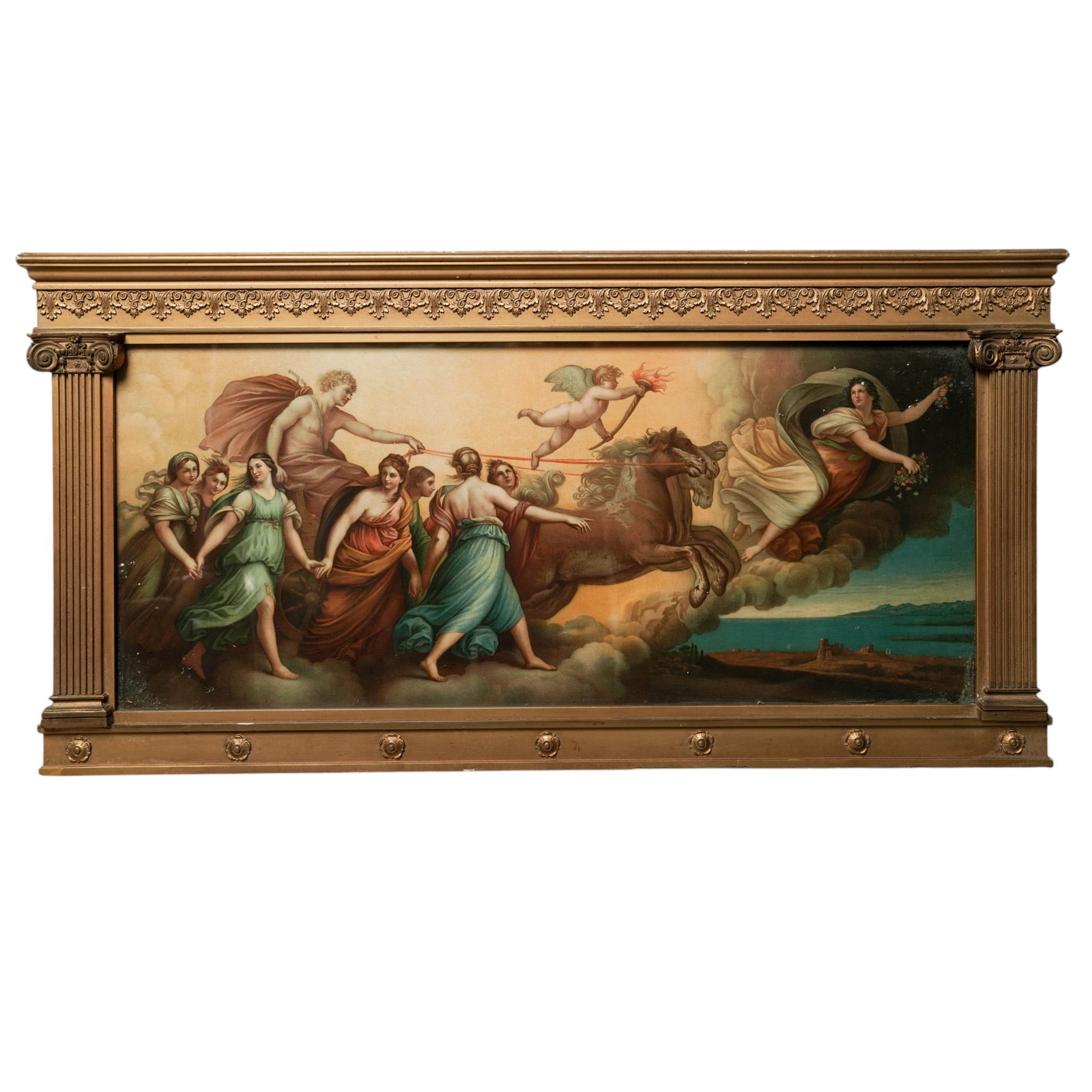After "L'Aurora" By Guido Reni (Italian, 1575-1642): After "L'Aurora" By Guido Reni (Italian, 1575-1642) Late 19th-Early 20th c. Antique print of "L’Aurora," a famous classical Italian Baroque ceiling fresco originally painted in 1614 by master artist