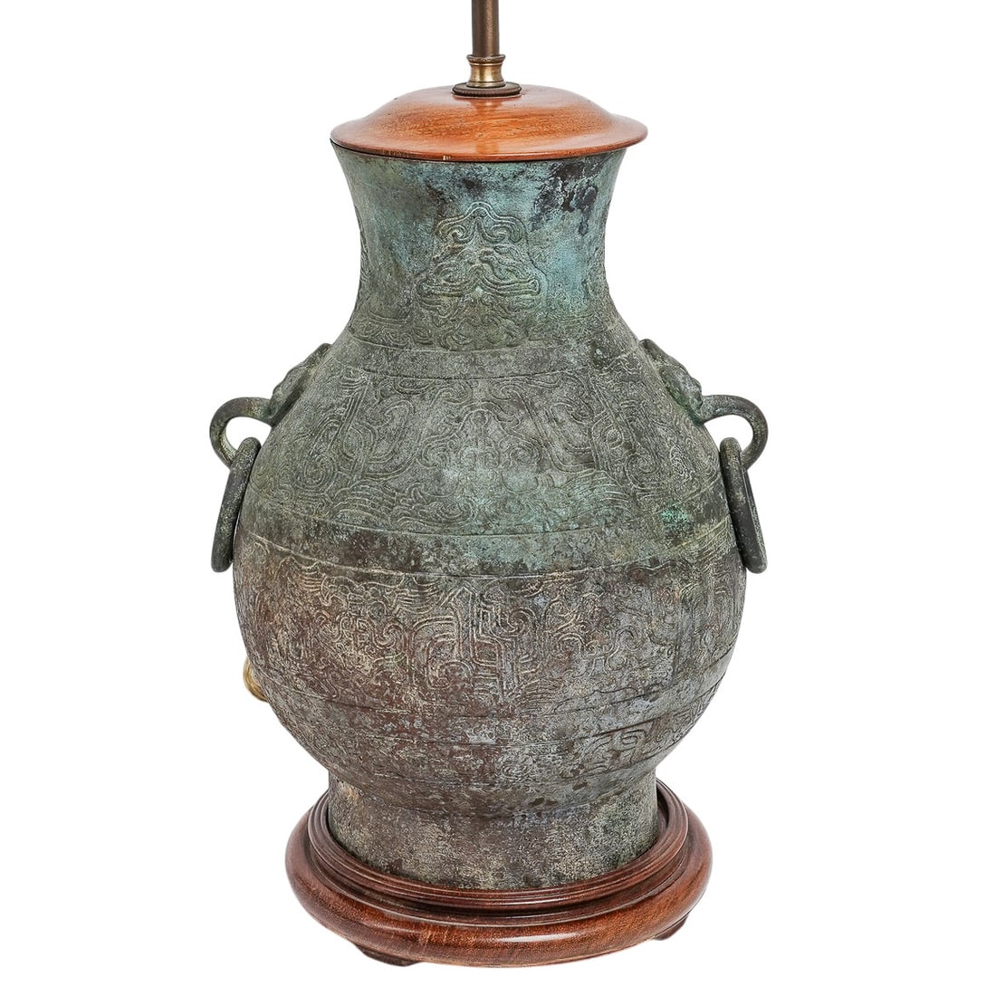 Antique Chinese Archaic Style Bronze Converted Table Lamp (1 of 8)