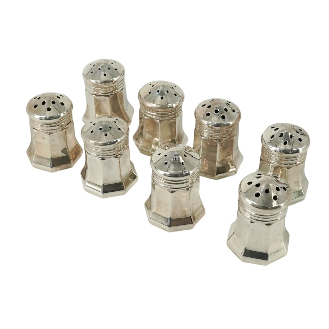 (8pc) Cartier Sterling Silver Salt & Pepper Shakers Set (1 of 6)