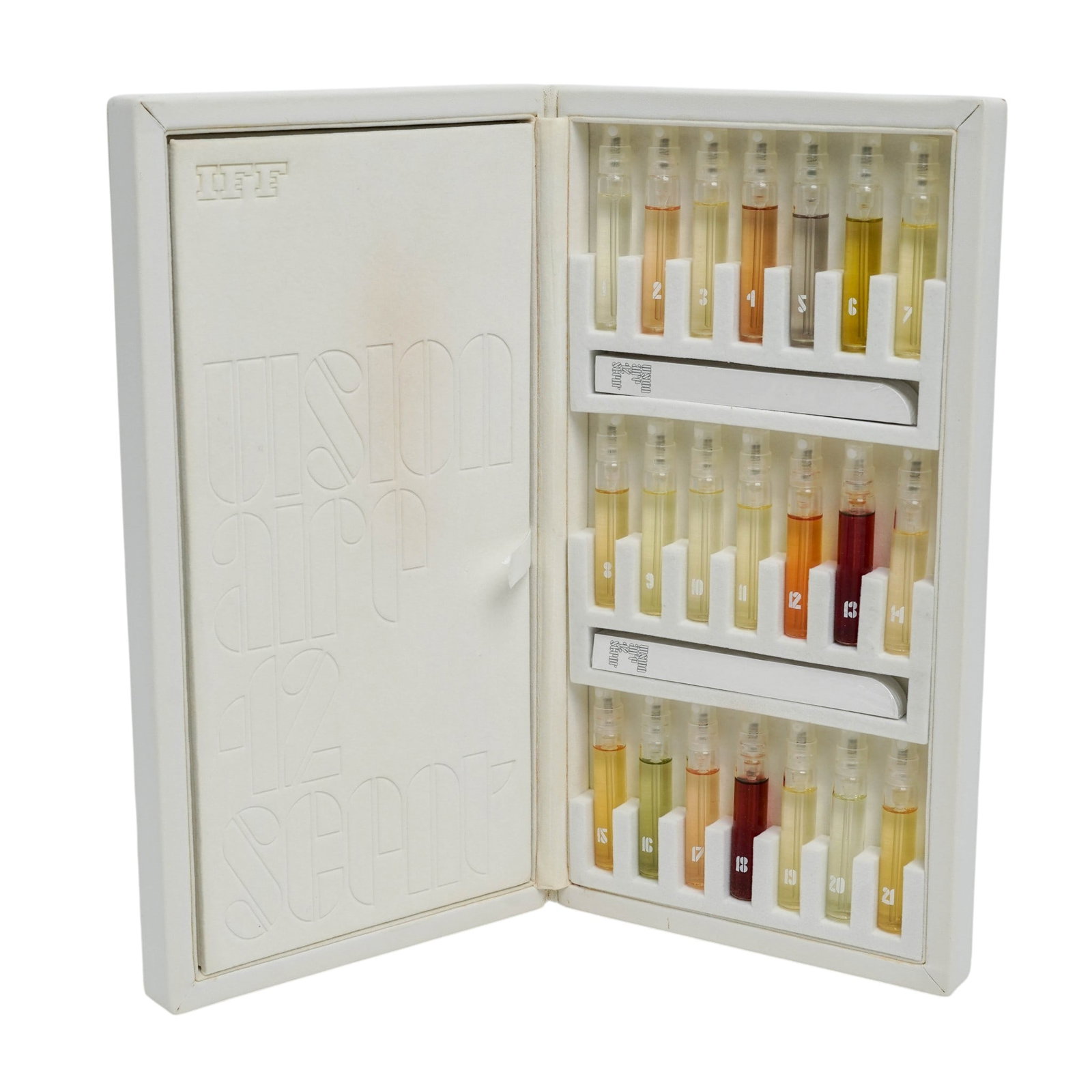 Visionaire x International Flavors & Fragrances 42 Scent Tester Box: Visionaire x International Flavors & Fragrances 42 Scent Tester Box 2003, USA Visionaire Visionaire 42 “Scent” artist edition set, issued in collaboration with IFF (International Flavors & Fra