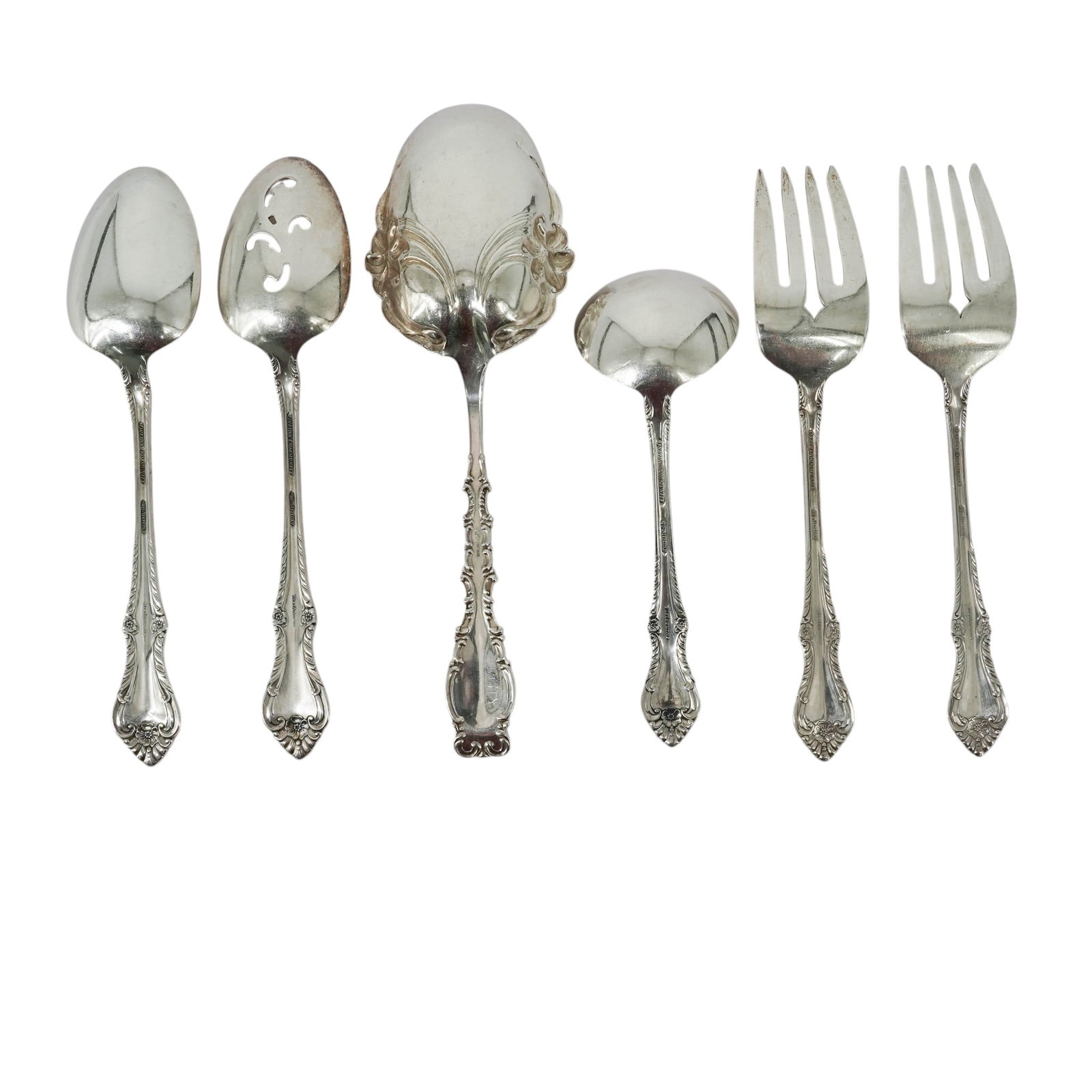 (6 pc) Oneida Community & Whiting Sterling Silver Serving Flatware - 5