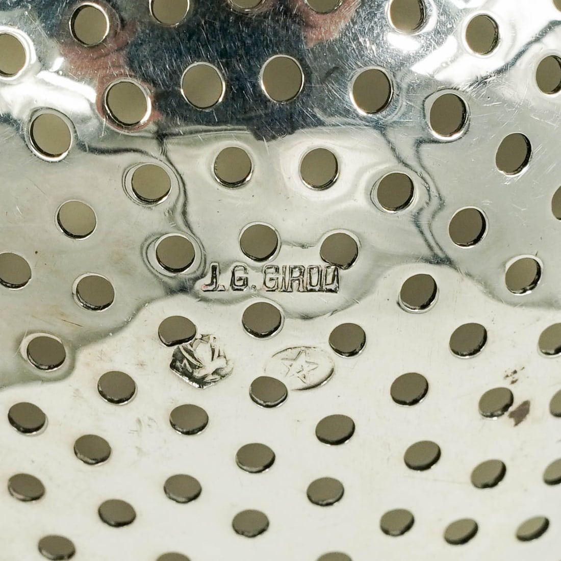 J. G. Girod Silver Tea Strainer - 6