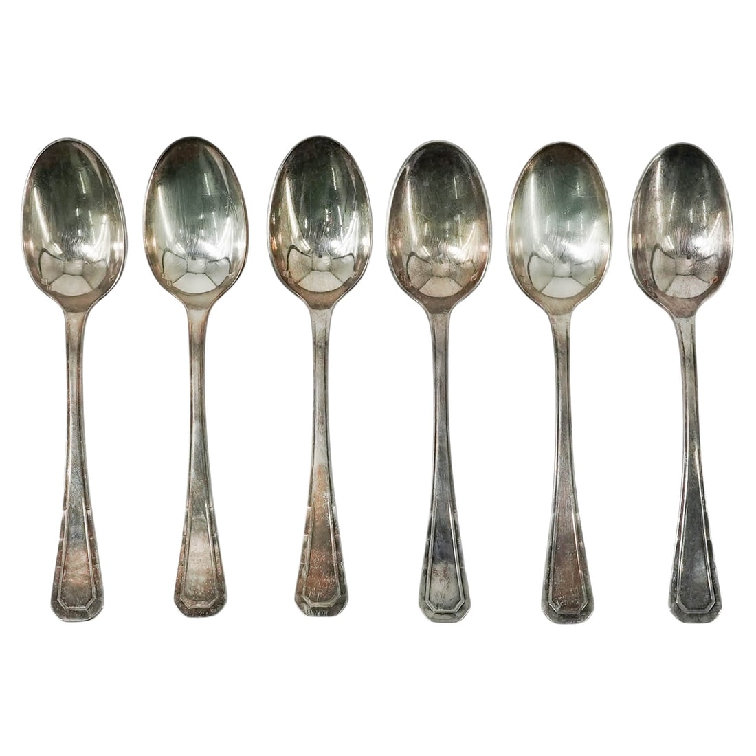 (12 pc) Christofle "Boreal" Pattern Silver Plated Teaspoons - 7