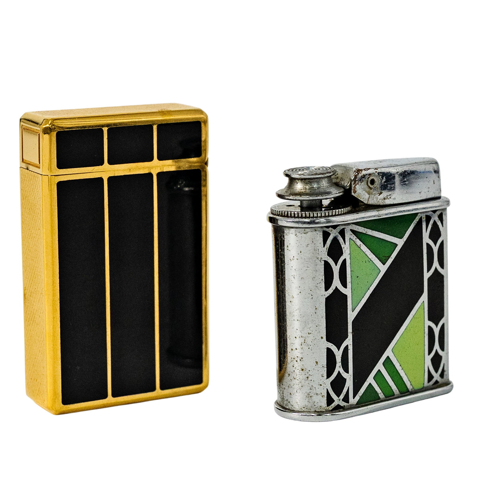 (2pc) Art Deco Ronson & Colibri Pocket Lighters (1 of 4)