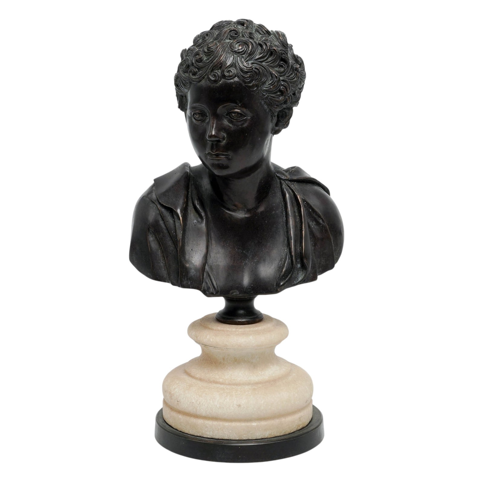 Young Marcus Aurelius Patinated Bronze Bust (1 of 6)