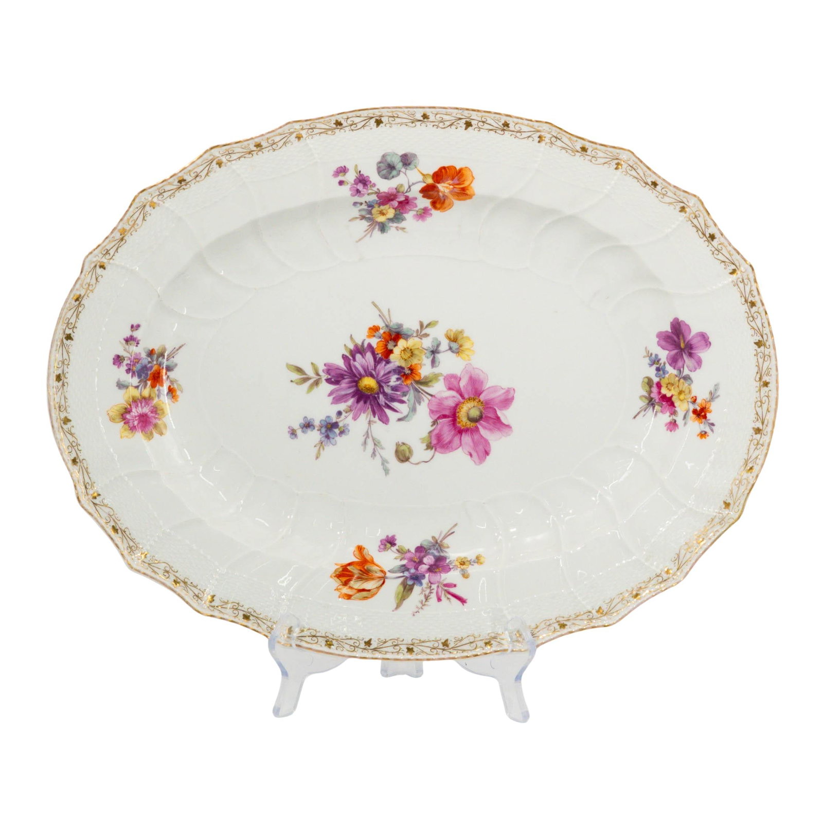 Antique KPM German Porcelain Floral Dish (1 of 8)