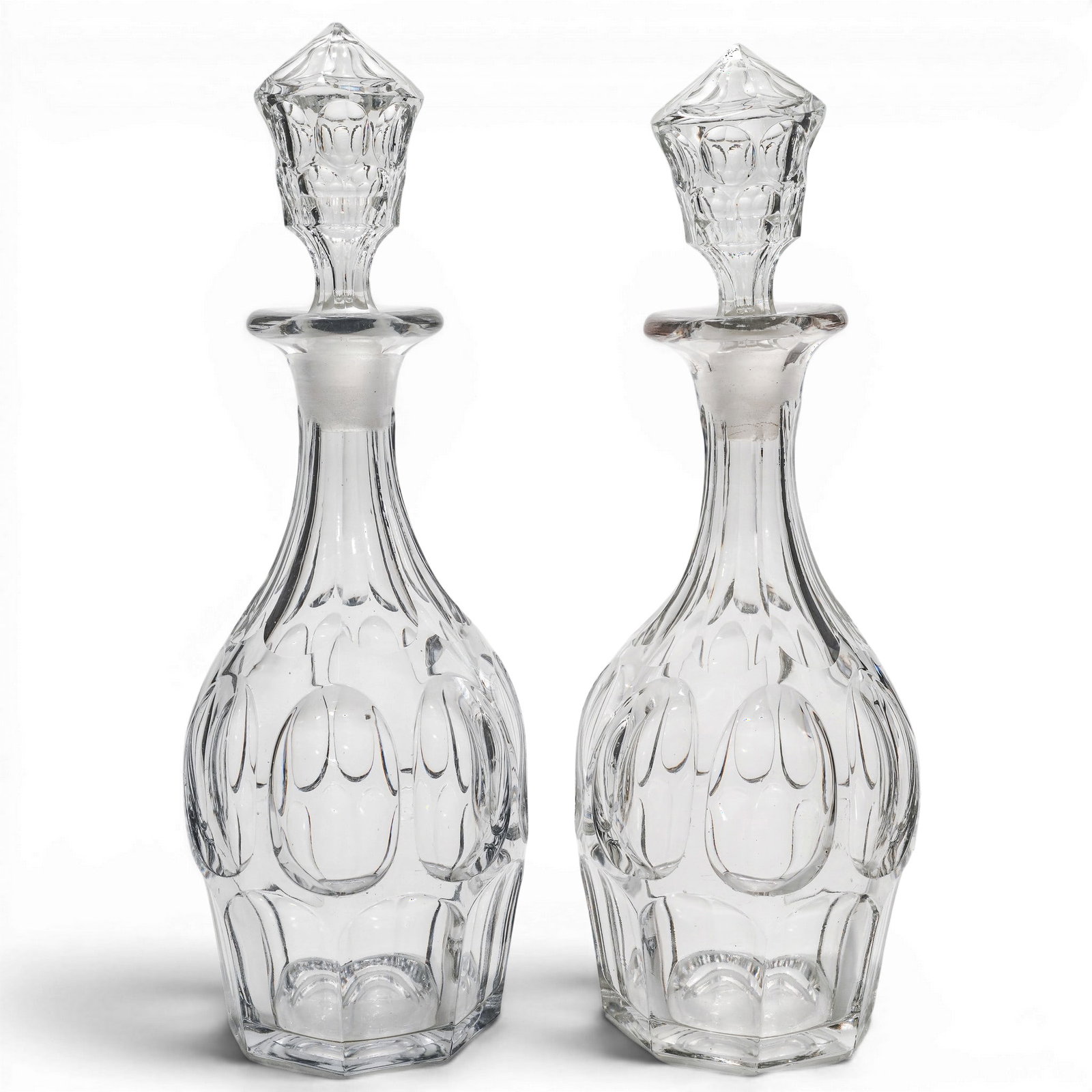 Pair Of Antique Crystal Cut Decanters (1 of 5)
