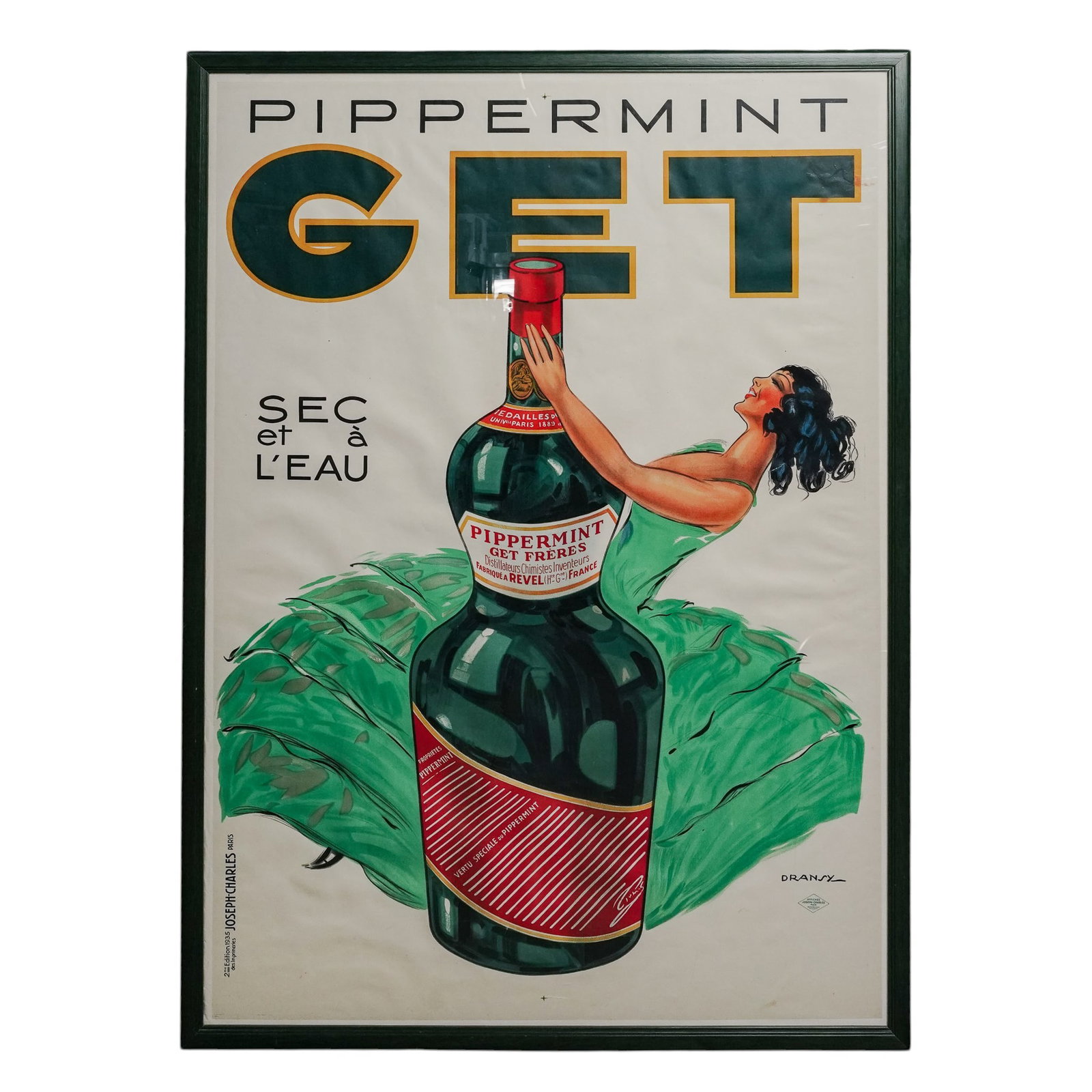 Jules Isnard Dransy (French, 1883-1945) "Pippermint Get" Liqueur Advertising Poster (1 of 8)