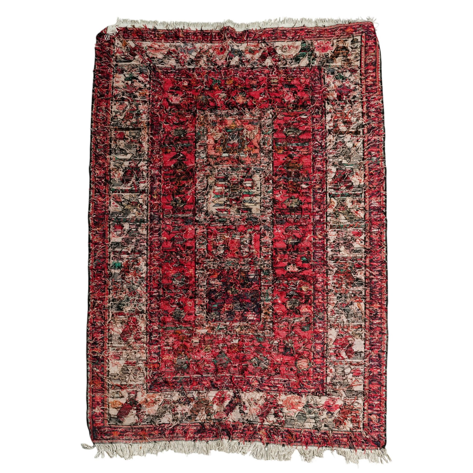 Middle Eastern Silk Soumak Flat-Weave Rug - 2