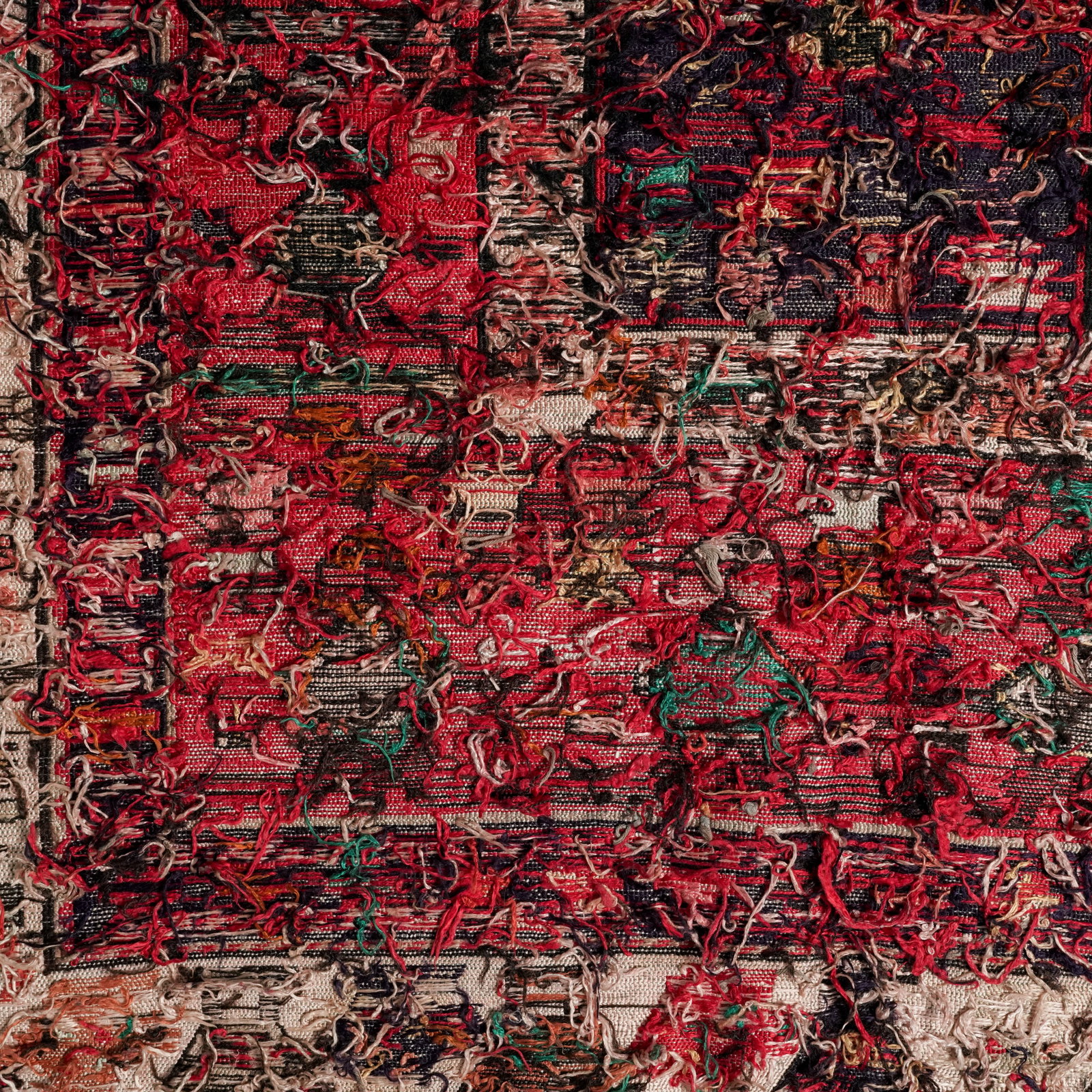 Middle Eastern Silk Soumak Flat-Weave Rug - 3
