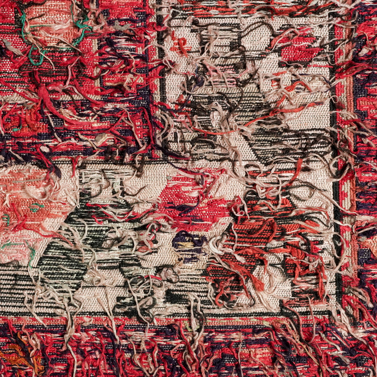 Middle Eastern Silk Soumak Flat-Weave Rug - 5