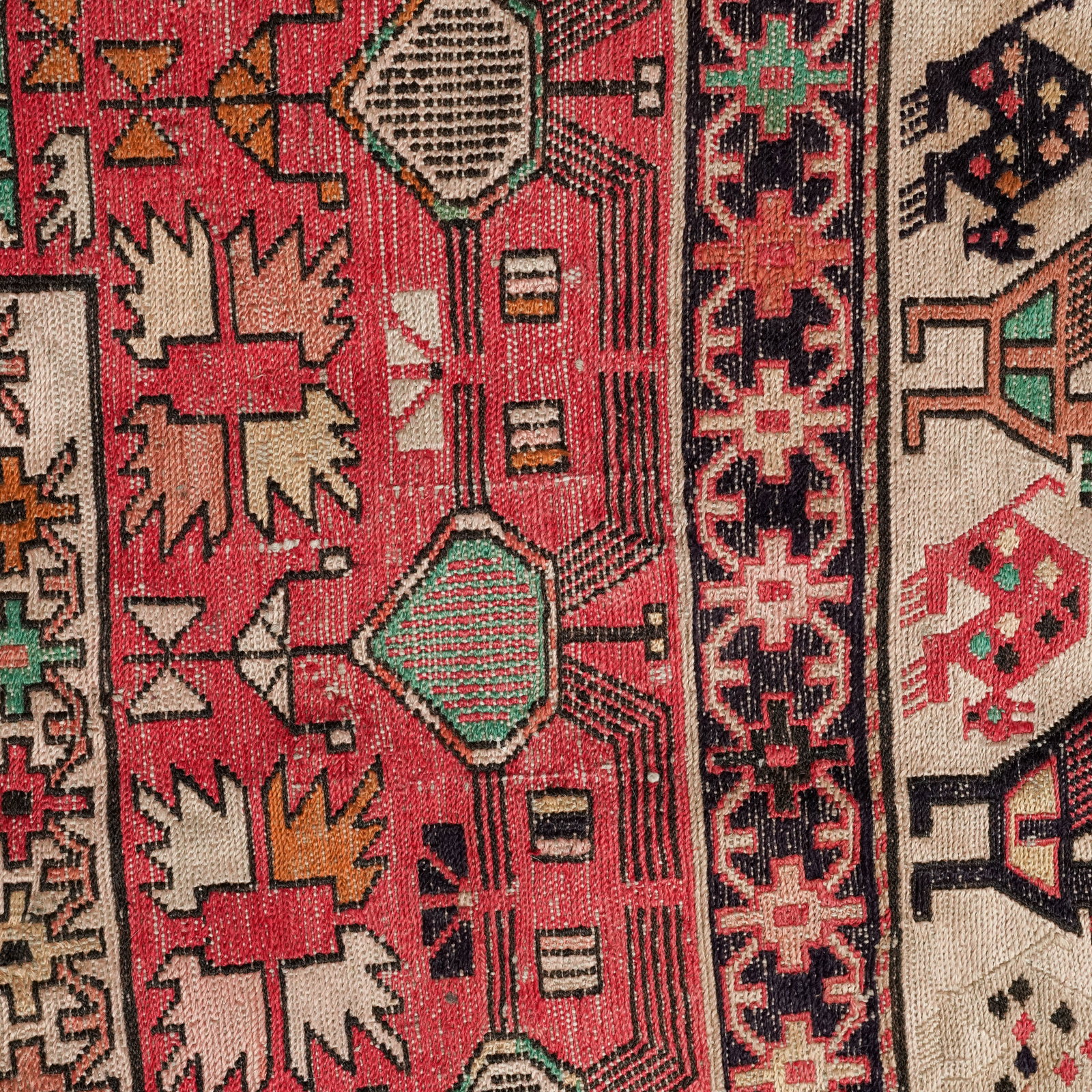 Middle Eastern Silk Soumak Flat-Weave Rug - 7