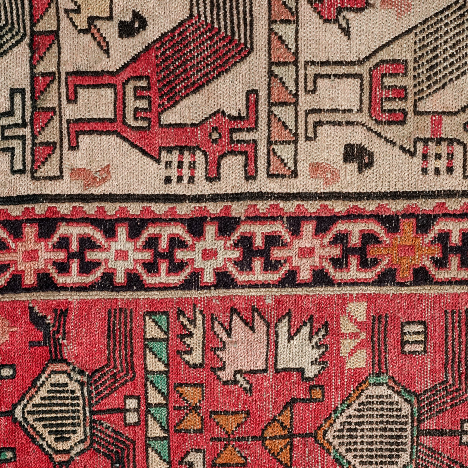 Middle Eastern Silk Soumak Flat-Weave Rug - 8