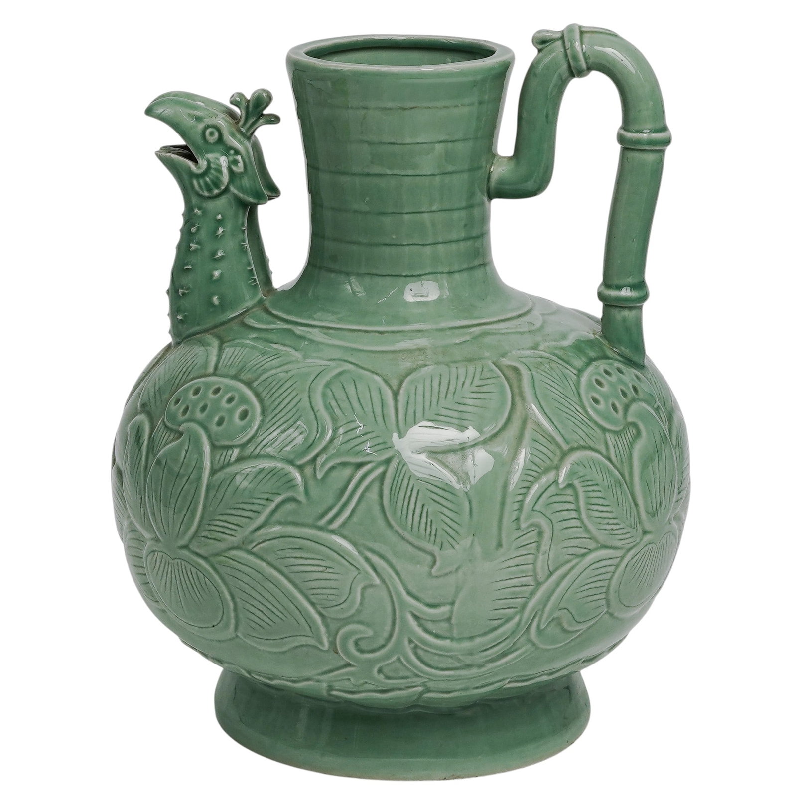 Chinese Celadon Glazed Porcelain Ewer (1 of 5)