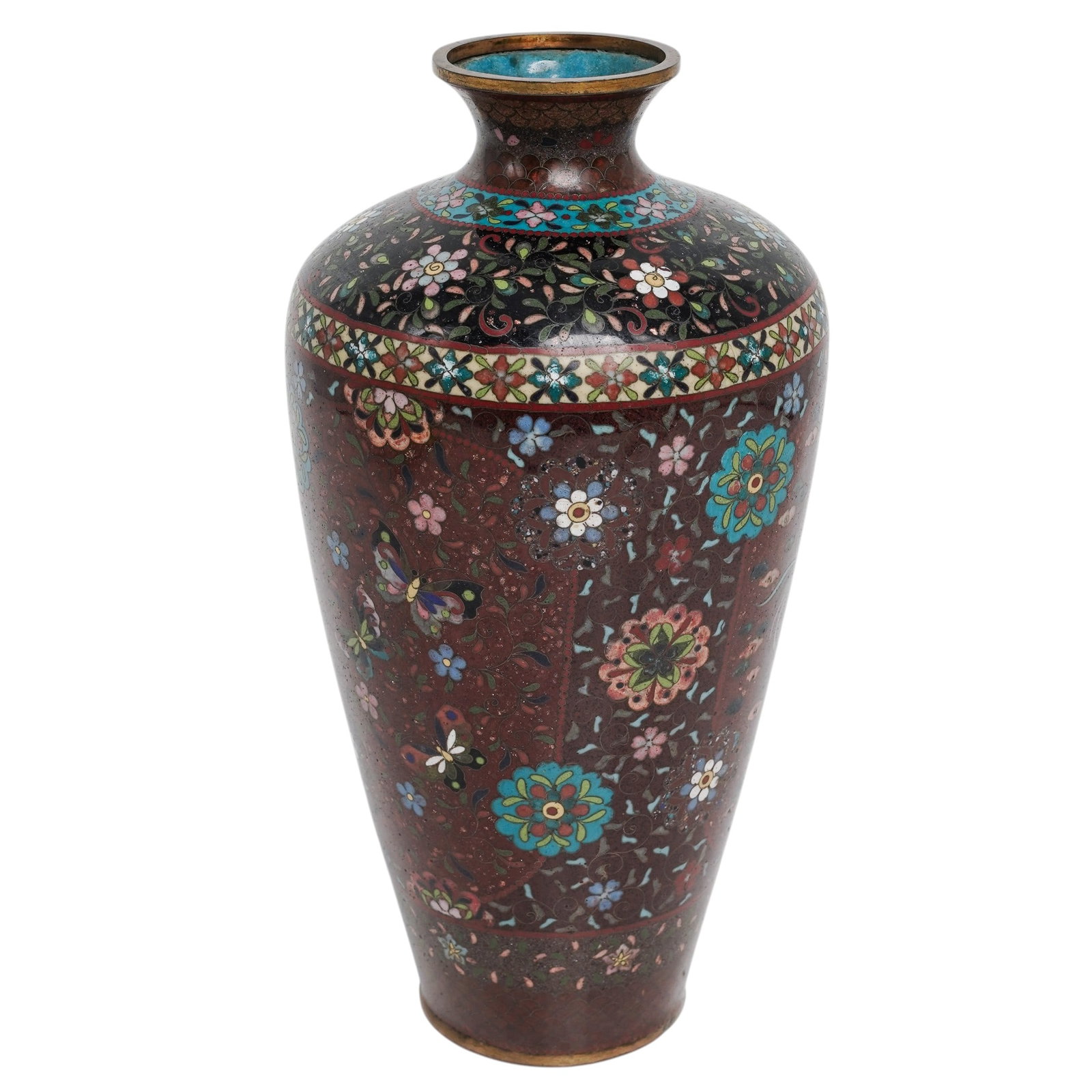 Chinese Baluster-Shaped Cloisonne Vase (1 of 4)